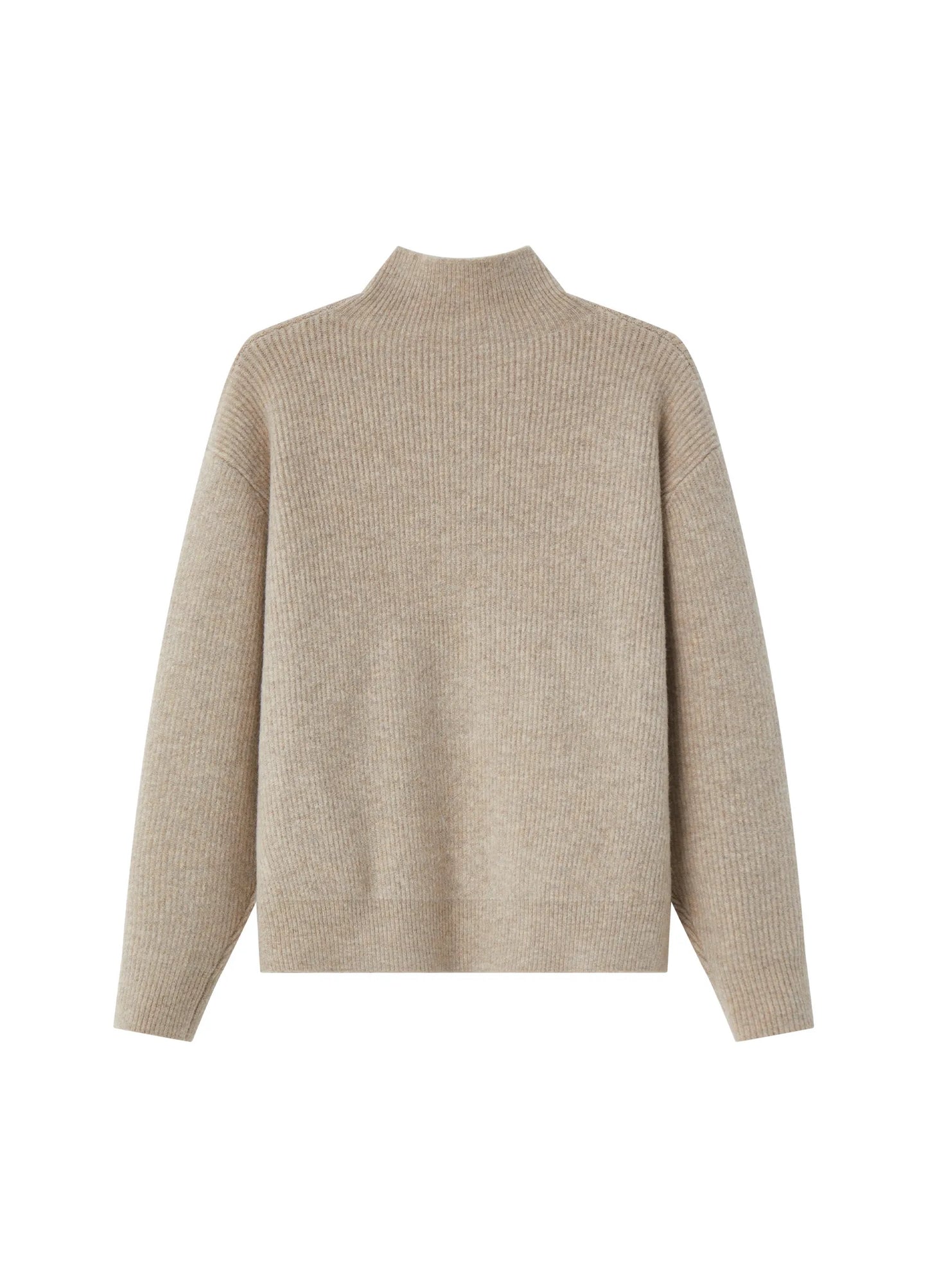 Knitted Wool Zip Sweater