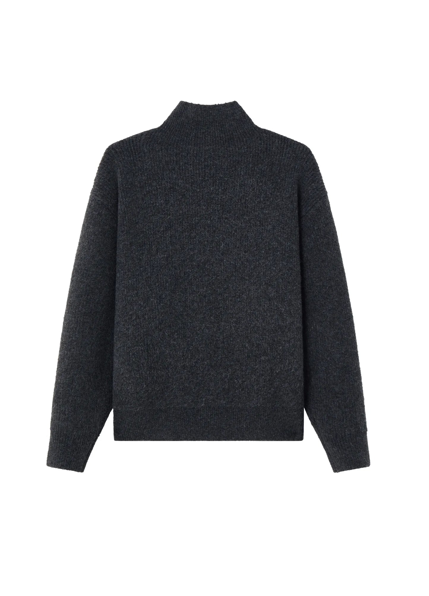 Knitted Wool Zip Sweater