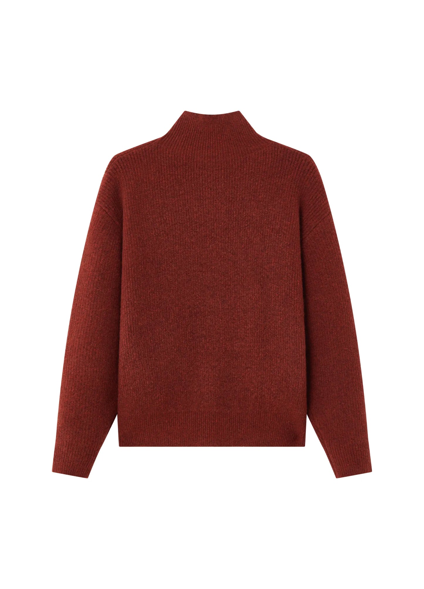 Knitted Wool Zip Sweater