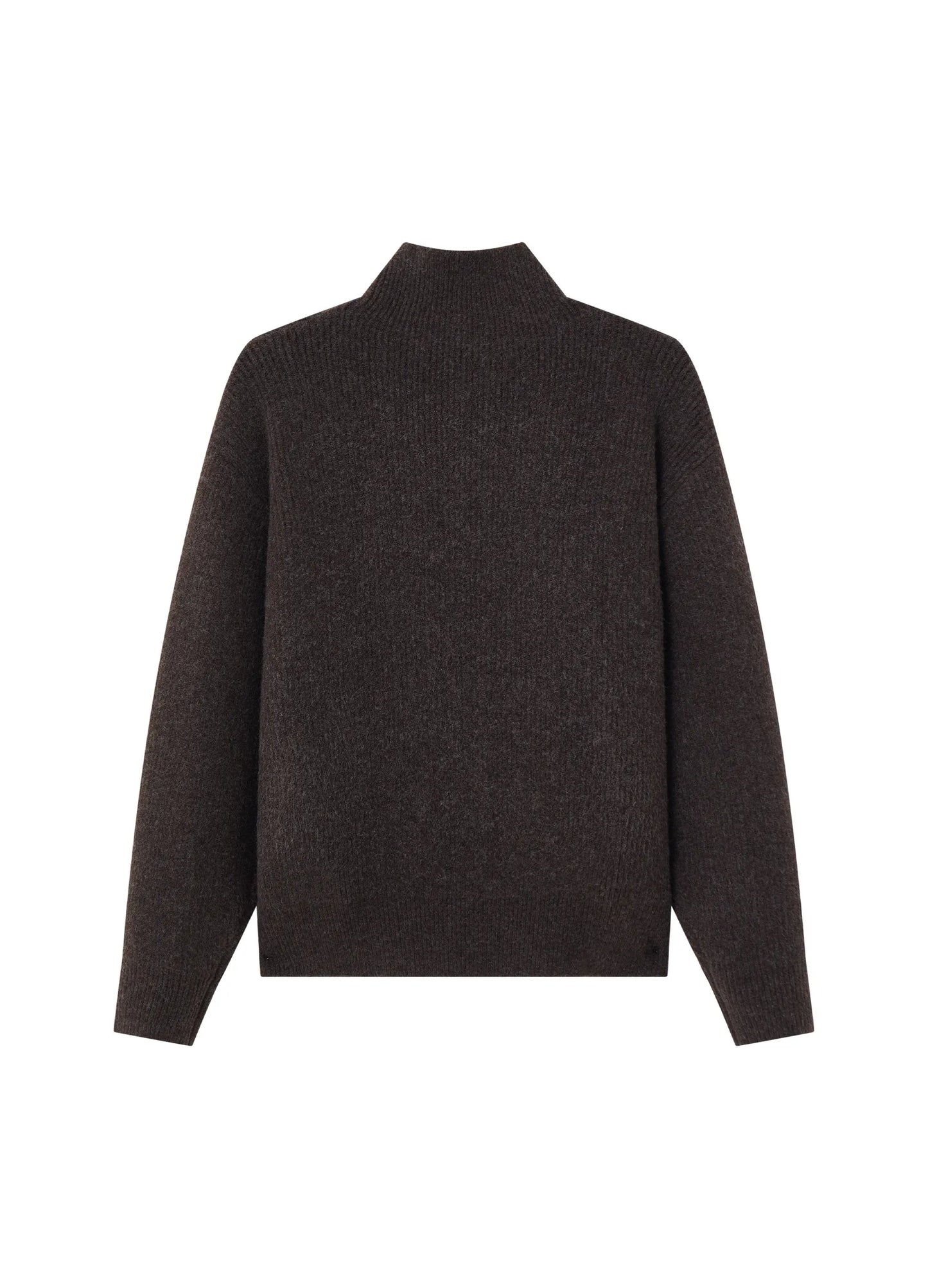 Knitted Wool Zip Sweater