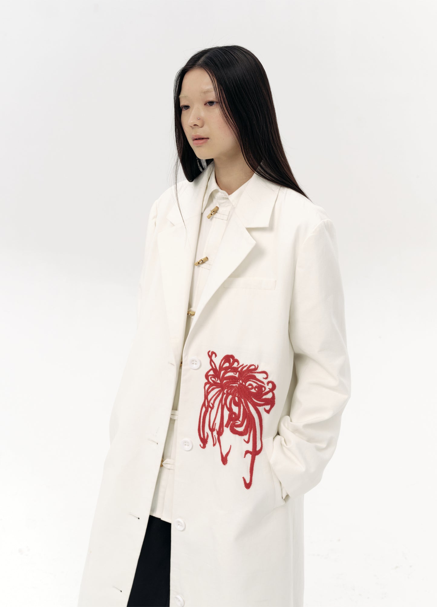 Abstract Flower Overcoat
