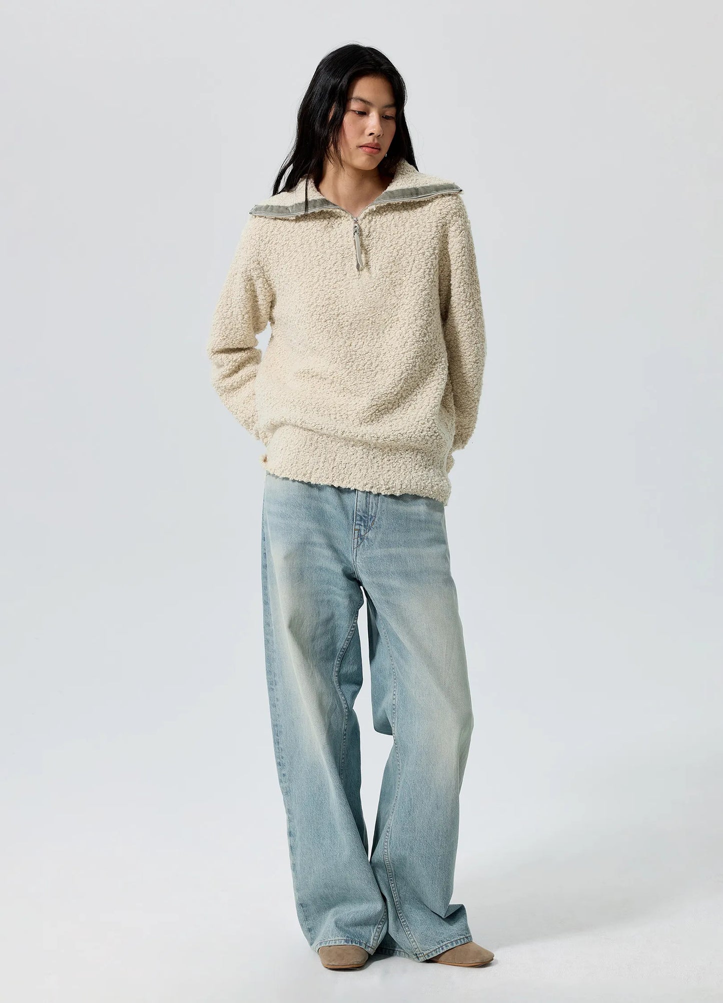 Lambswool Zip Sweater