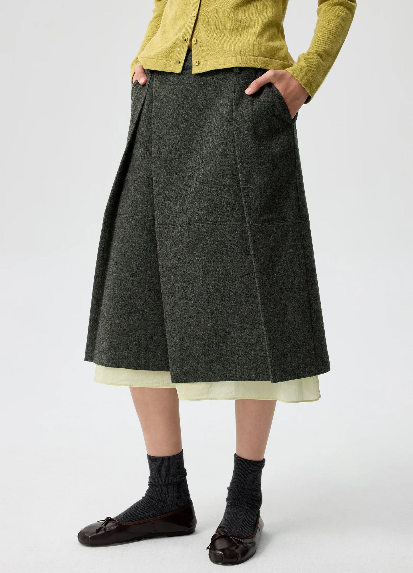 Layered Wool Skirt