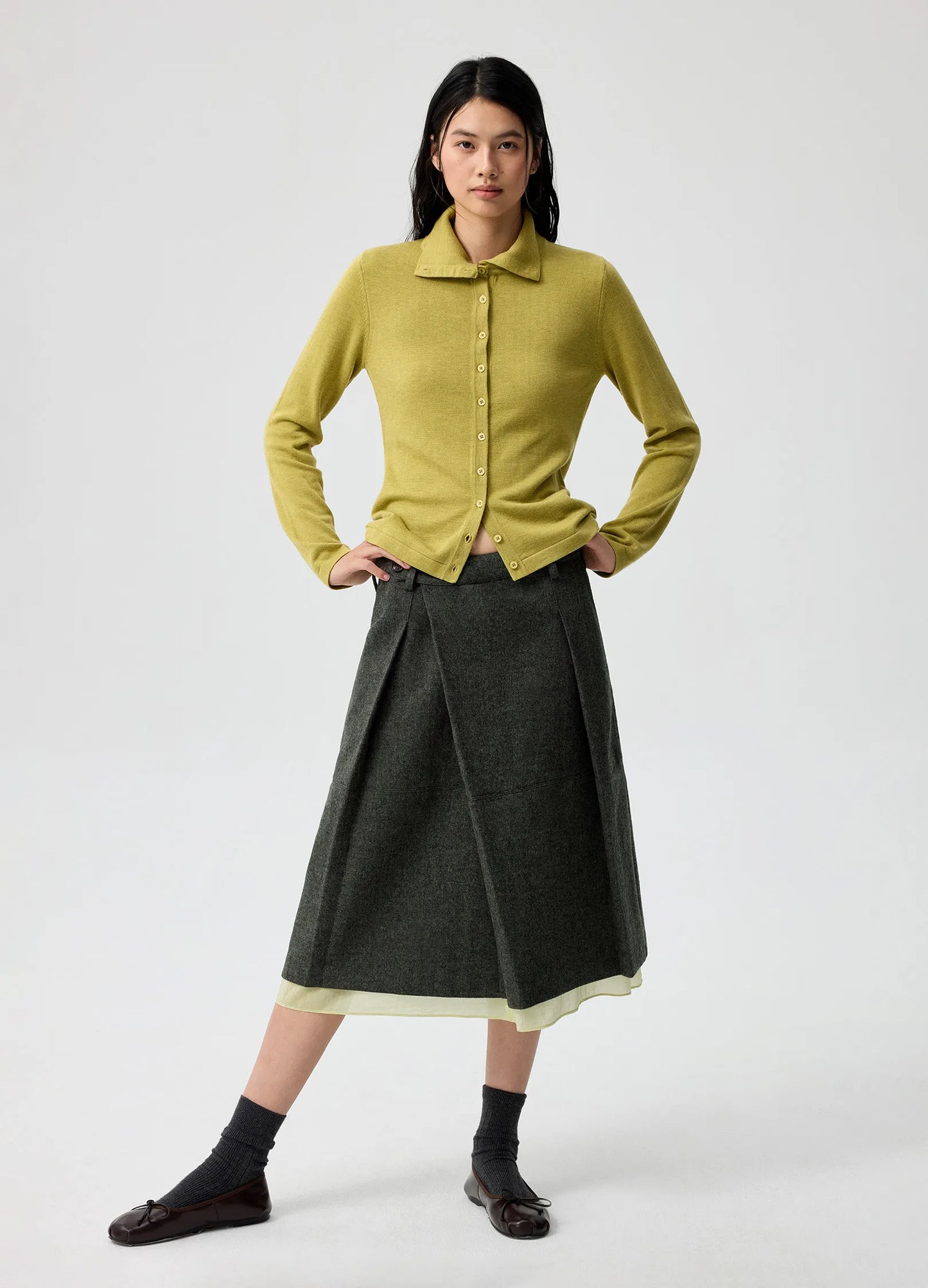 Layered Wool Skirt