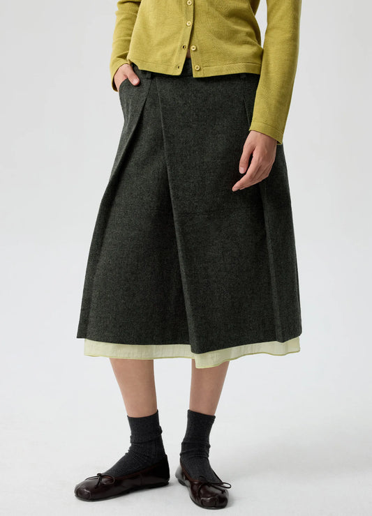 Layered Wool Skirt