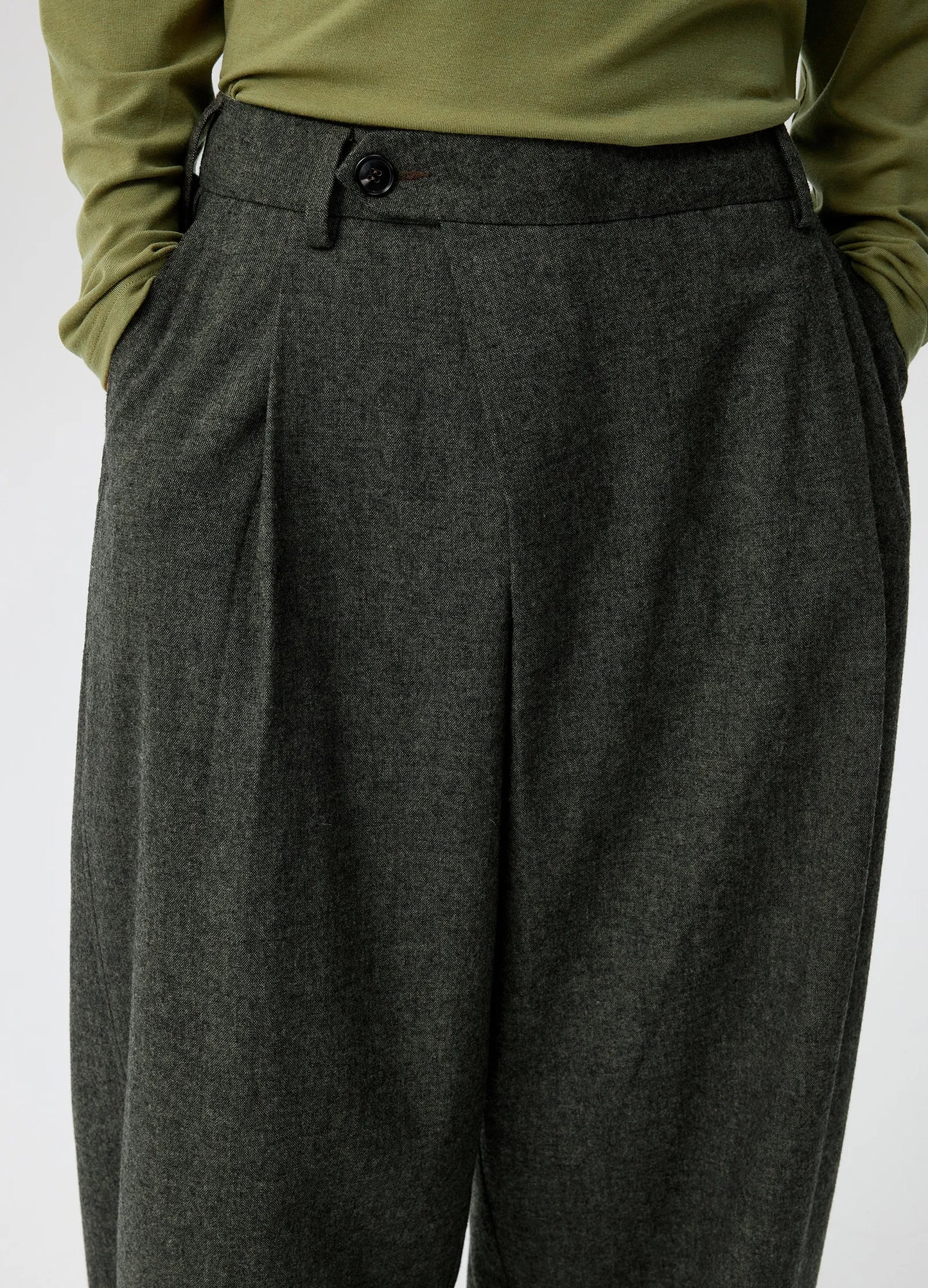 Layered Wool Trousers