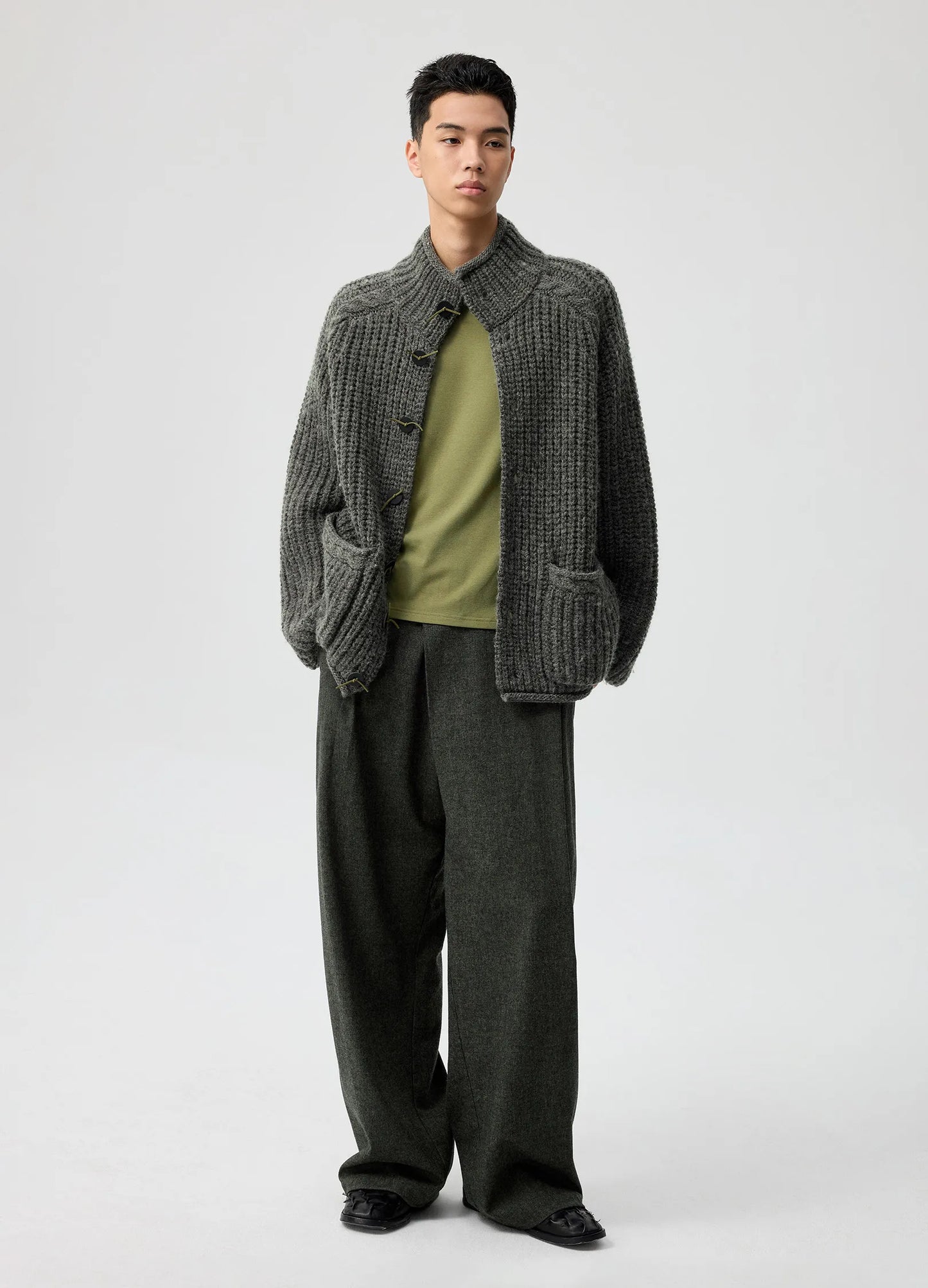 Layered Wool Trousers