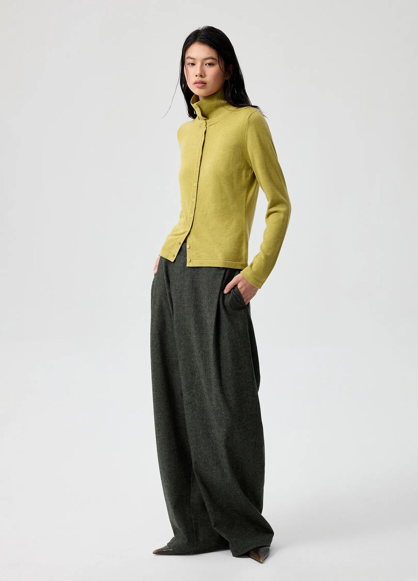 Layered Wool Trousers