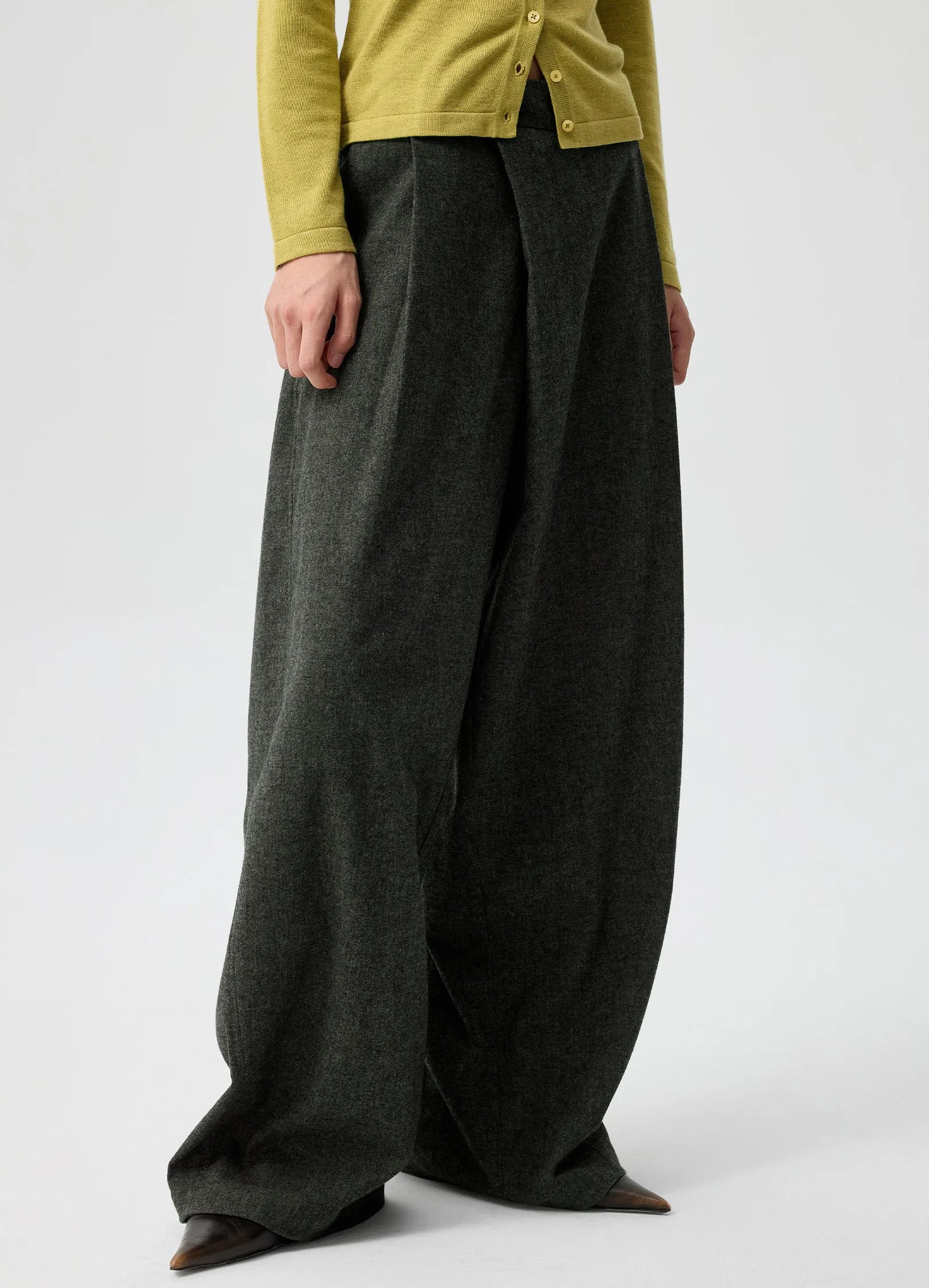 Layered Wool Trousers
