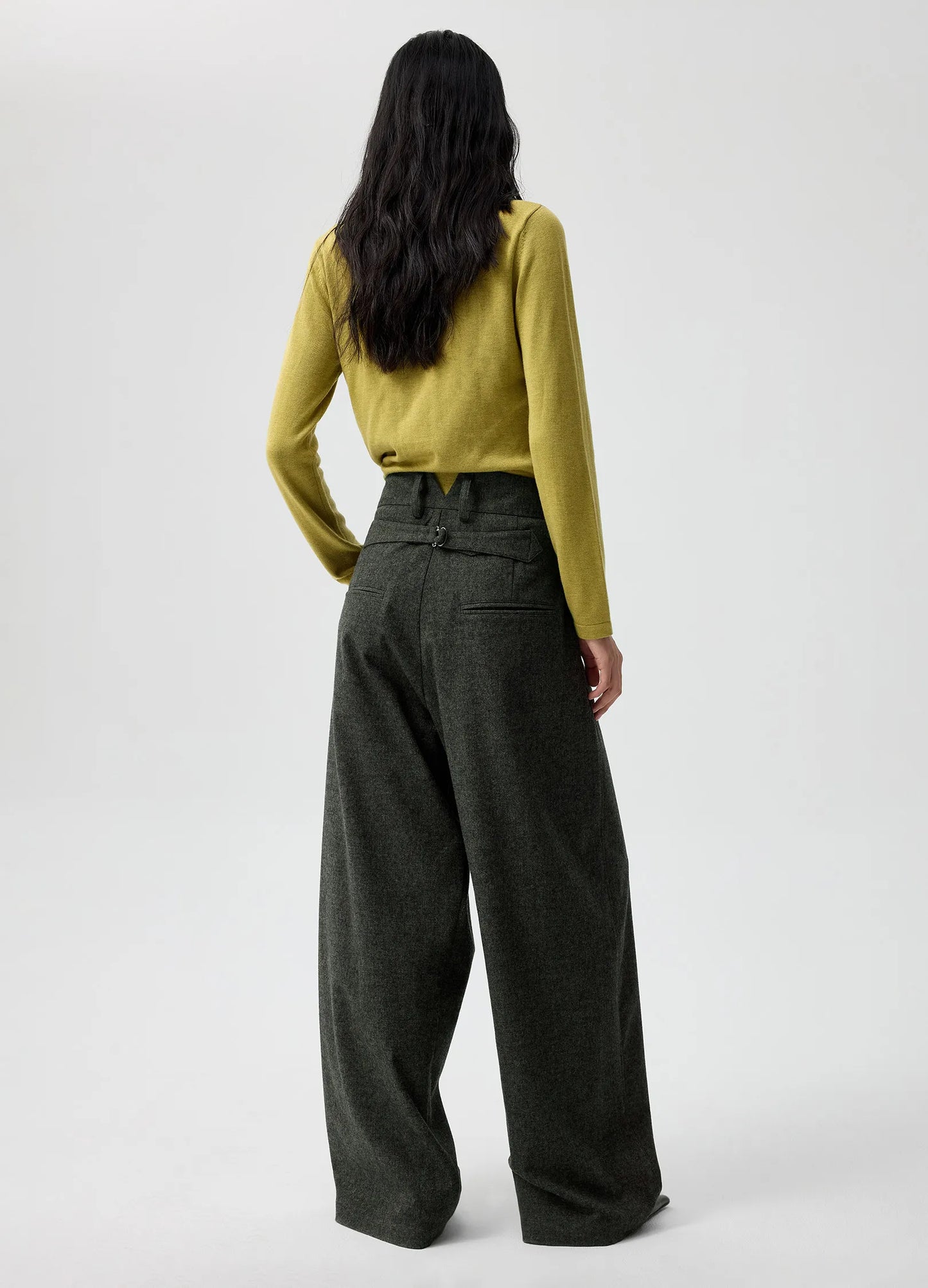 Layered Wool Trousers