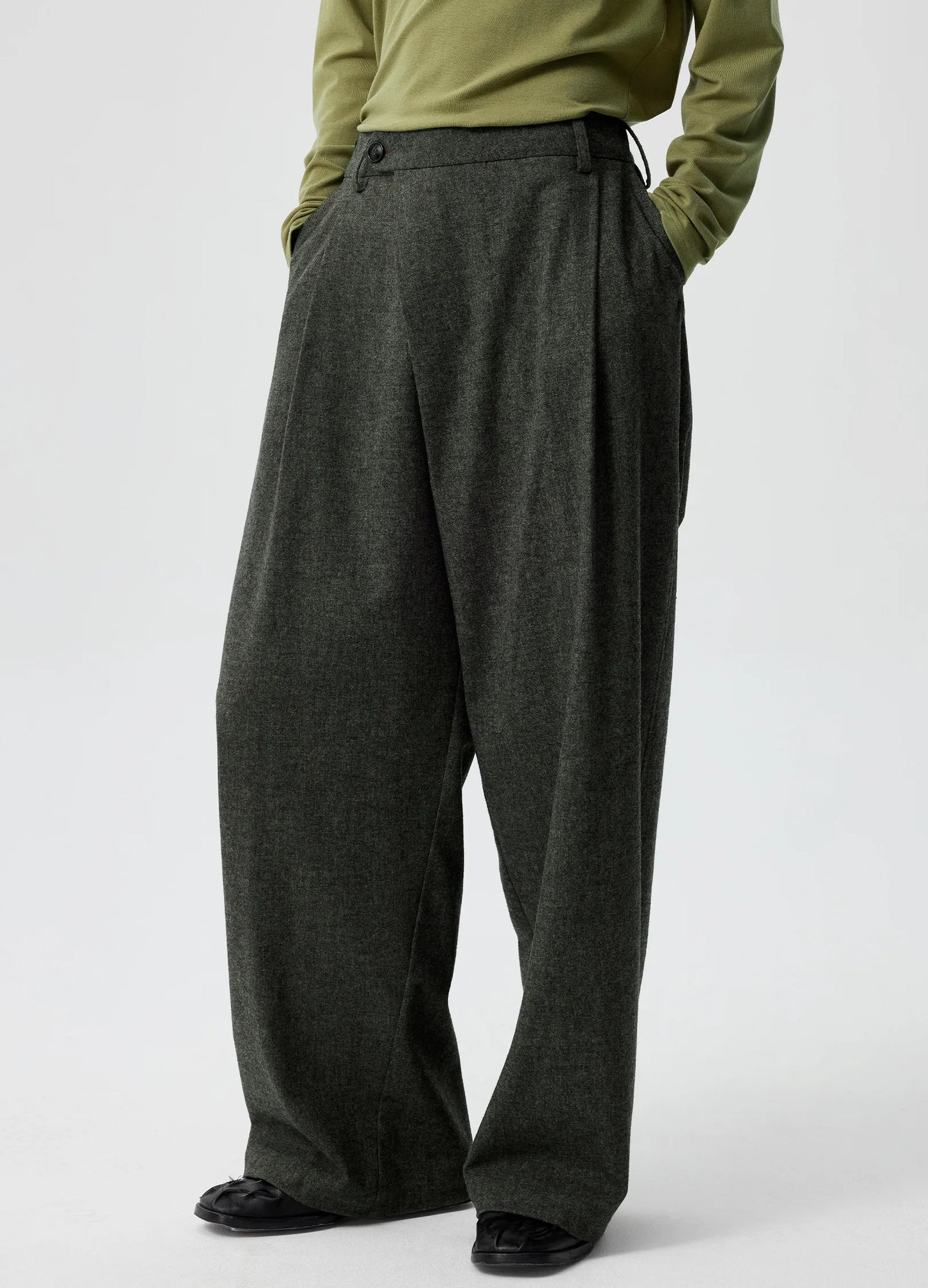 Layered Wool Trousers
