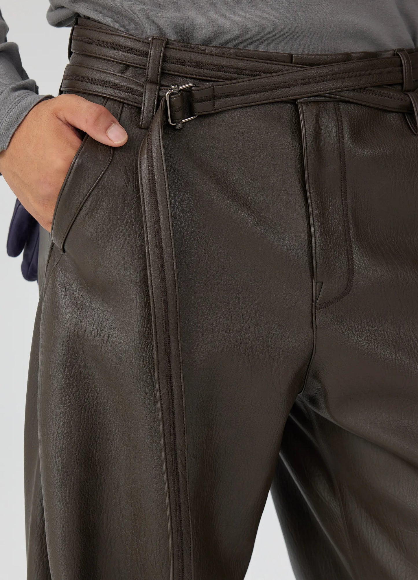 Leather Darted Trousers