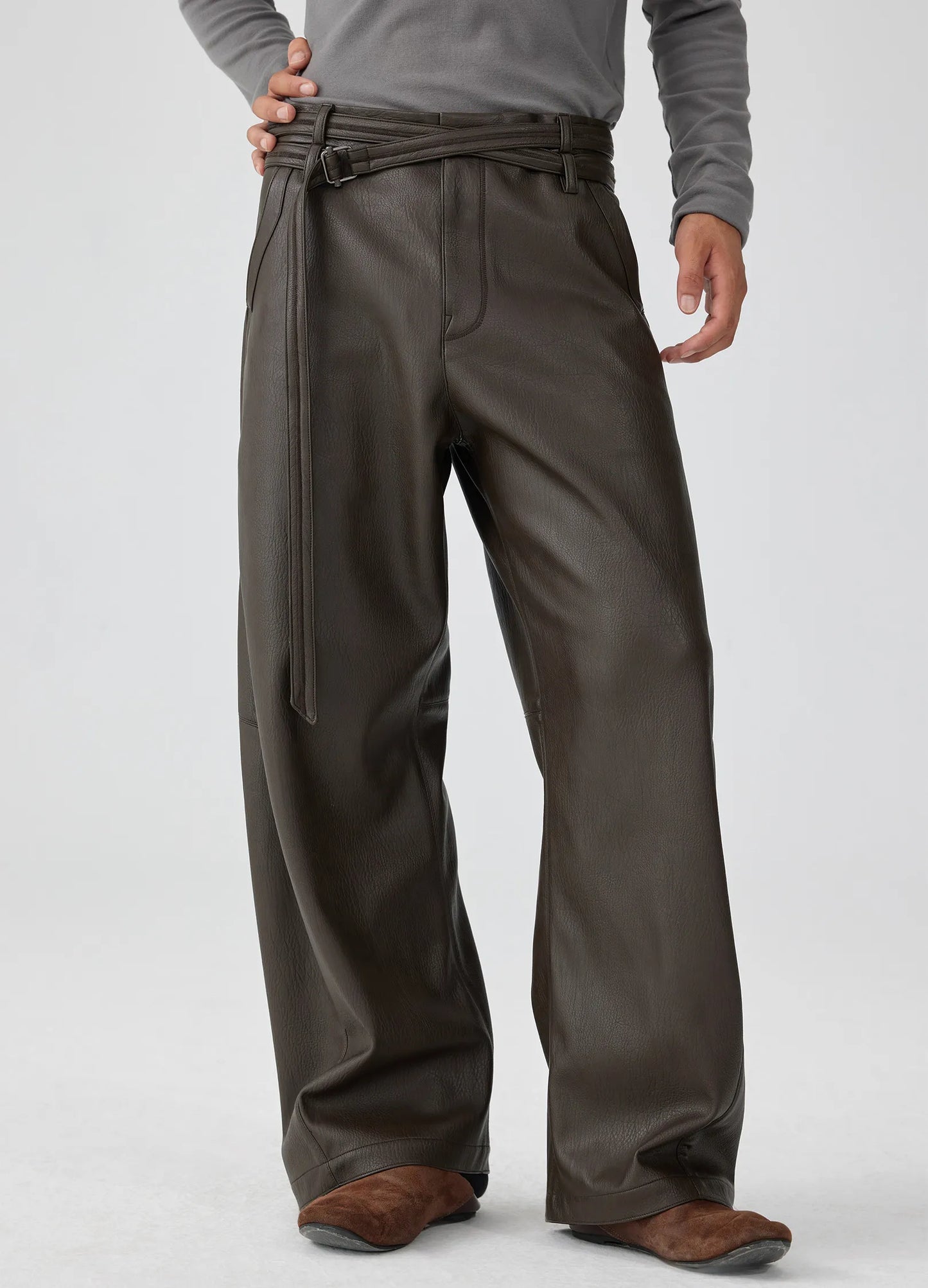 Leather Darted Trousers