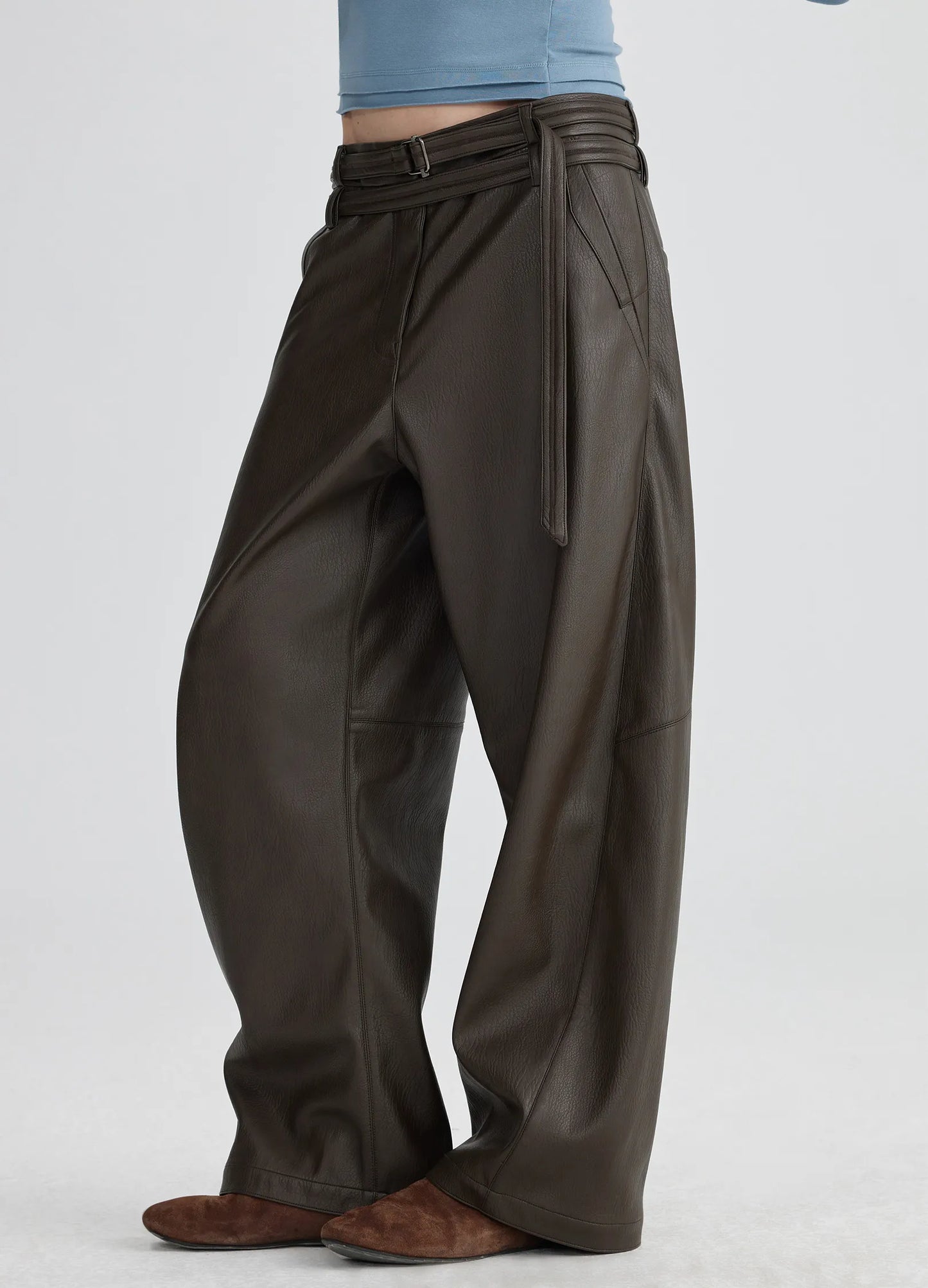 Leather Darted Trousers