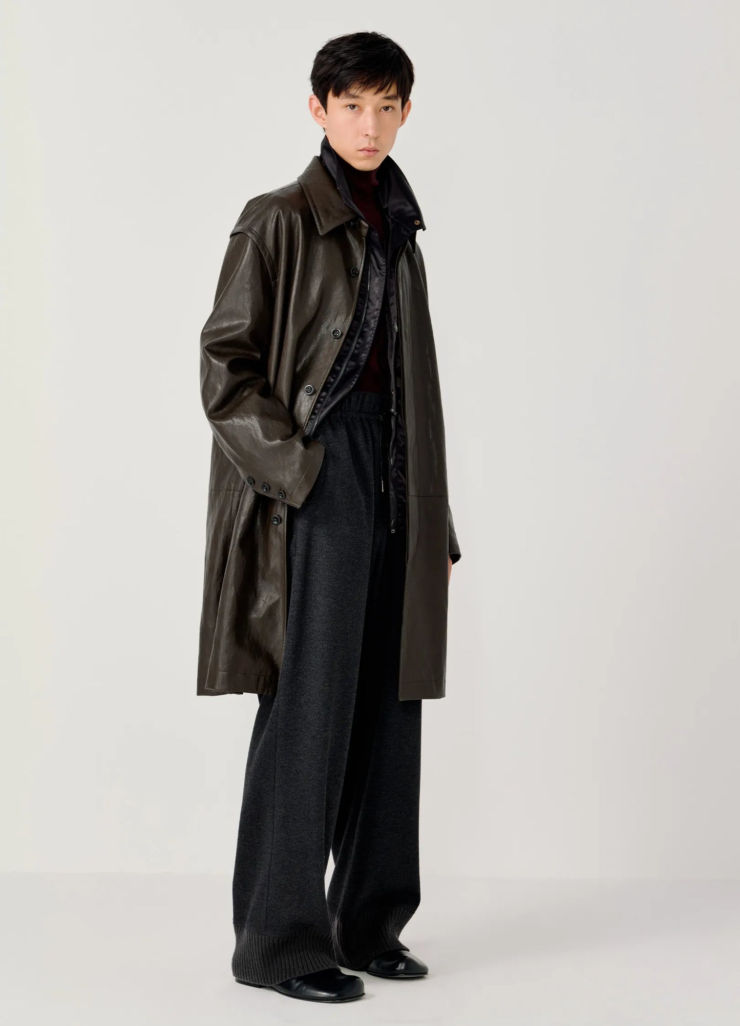 Leather Overcoat