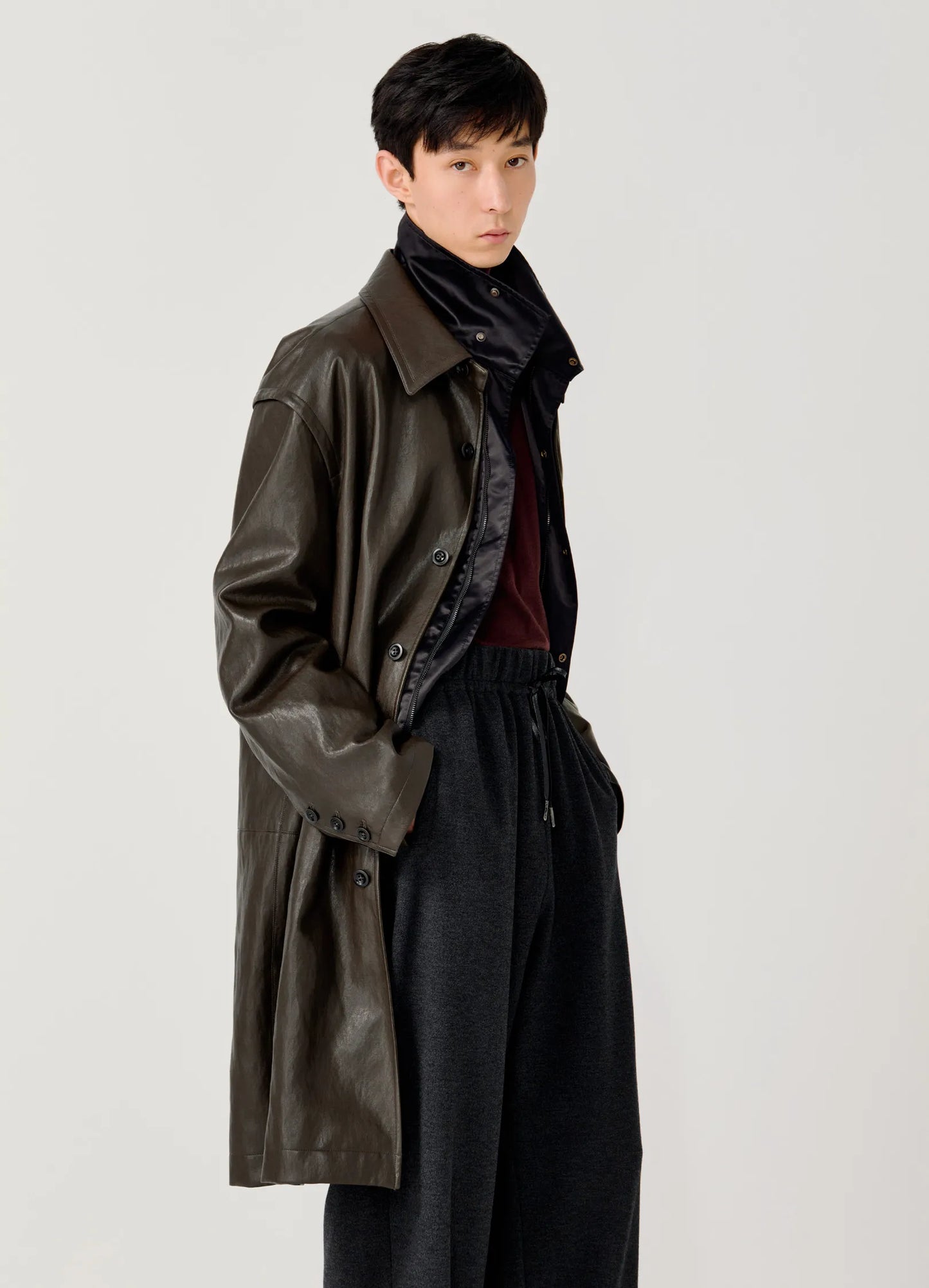 Leather Overcoat