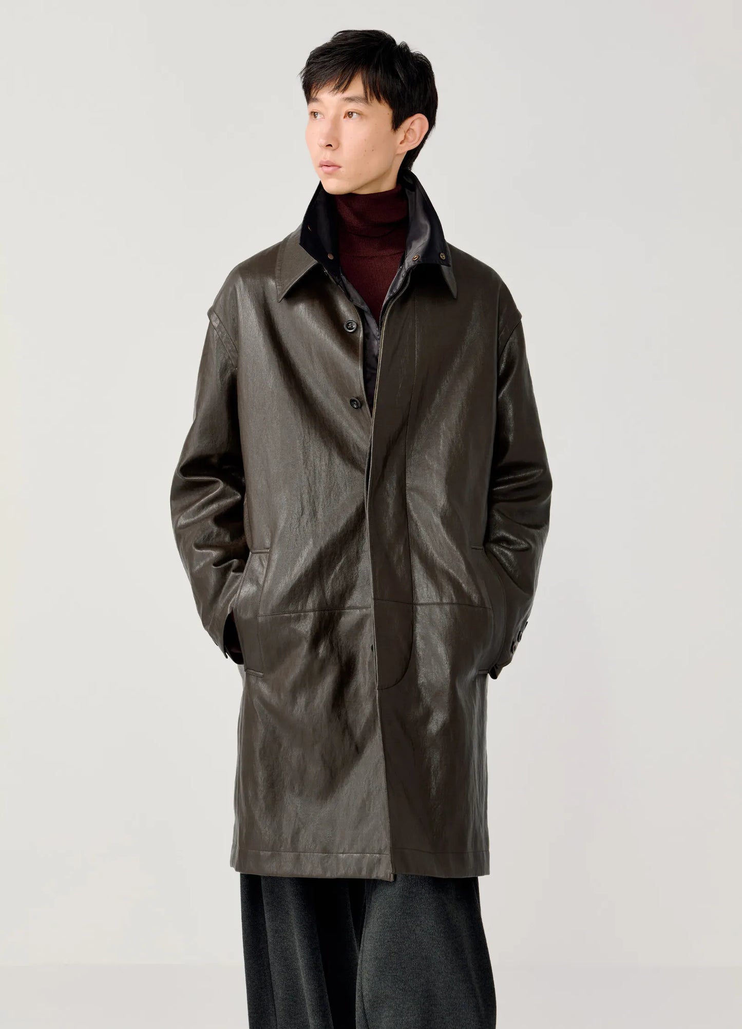 Leather Overcoat