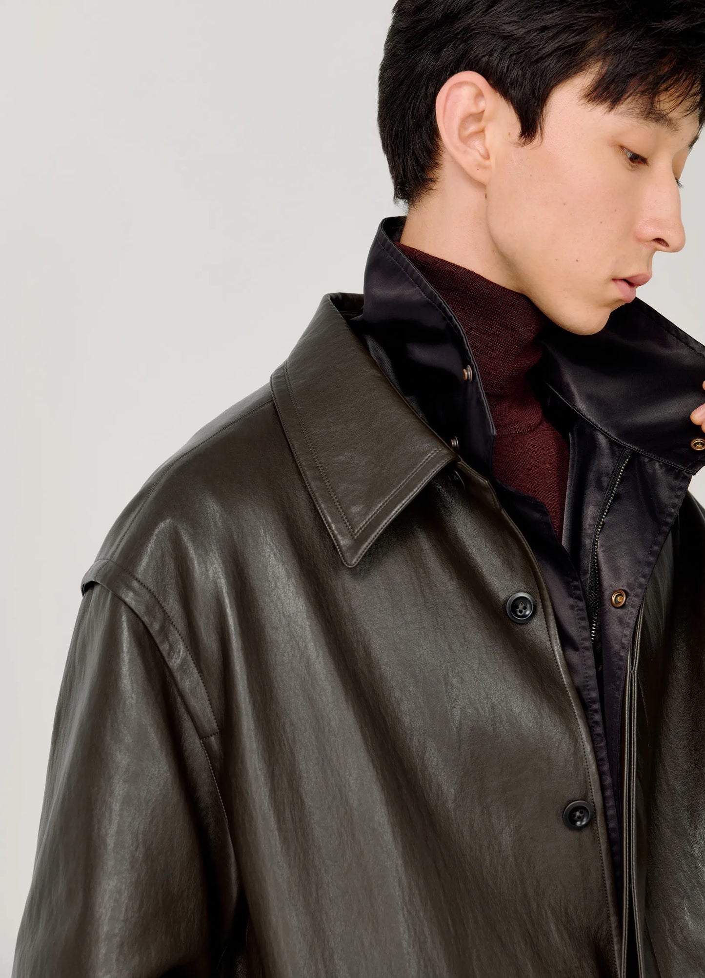 Leather Overcoat