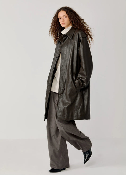 Leather Overcoat
