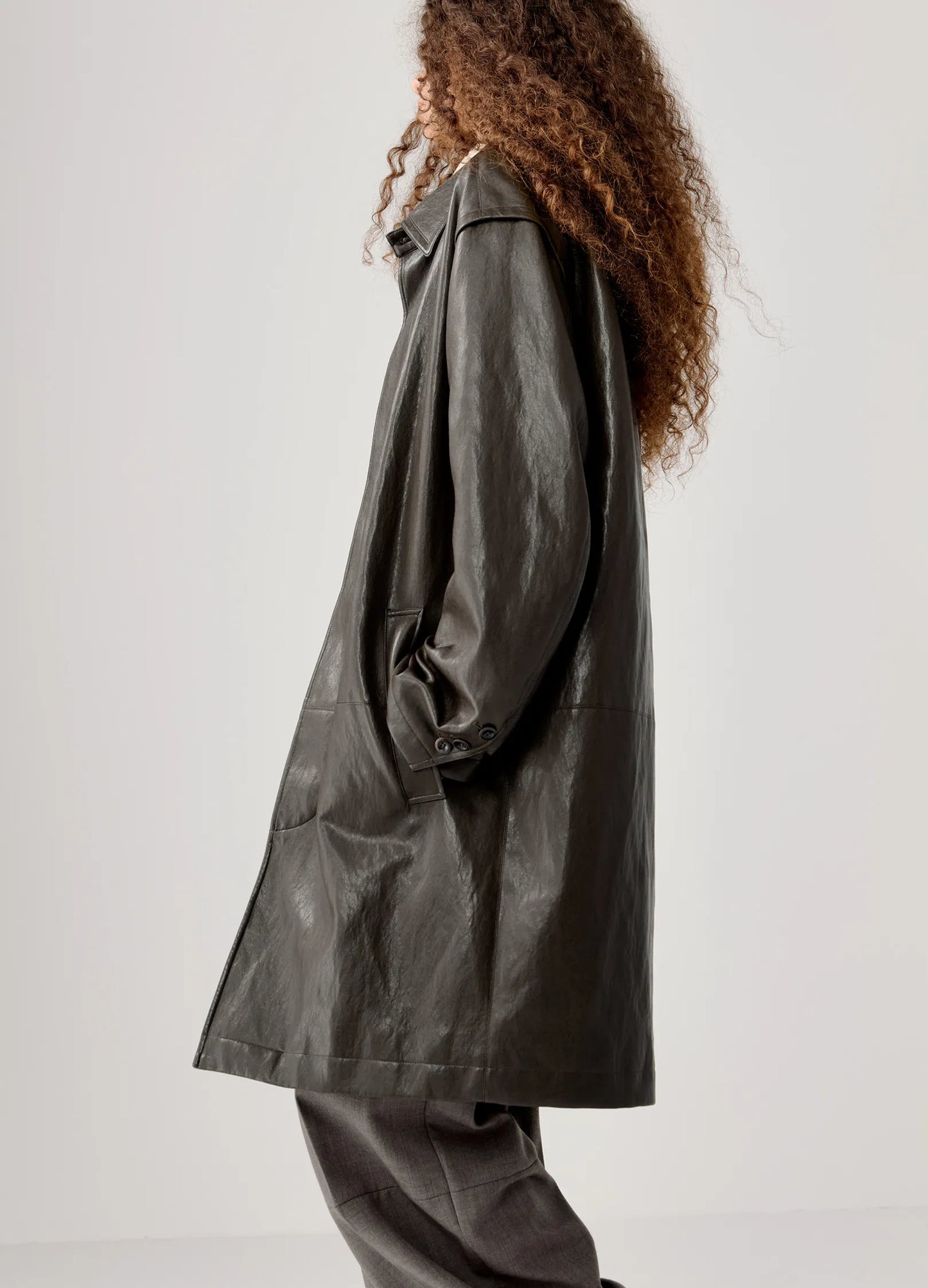 Leather Overcoat
