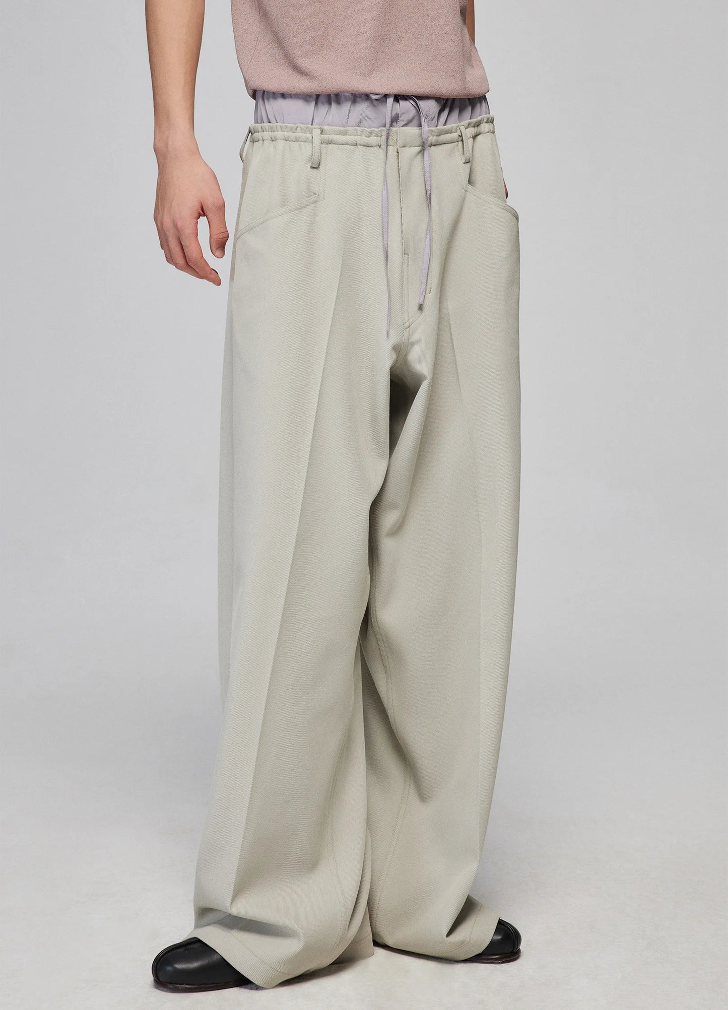 Light Splicing Wide Trousers