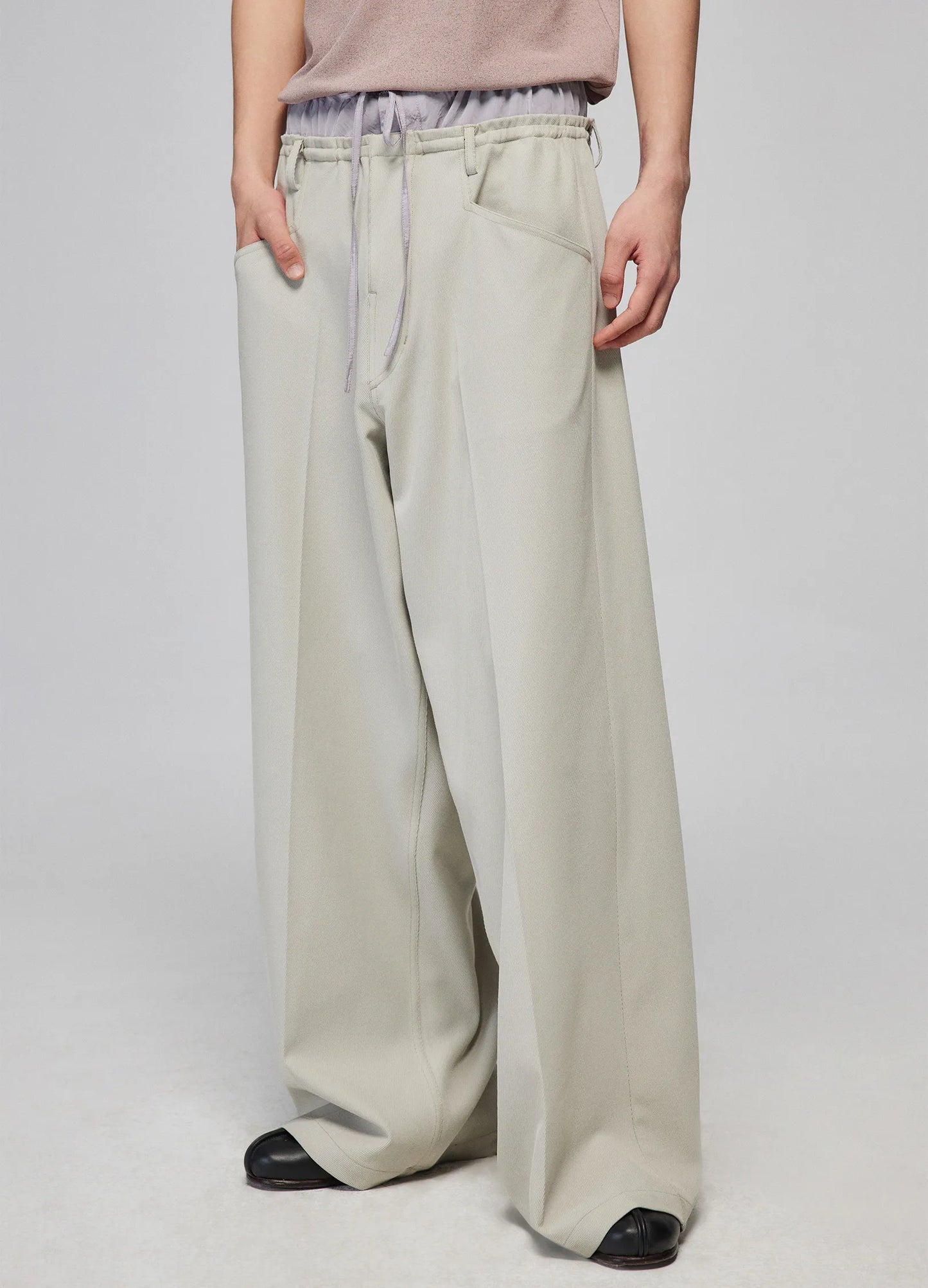 Light Splicing Wide Trousers