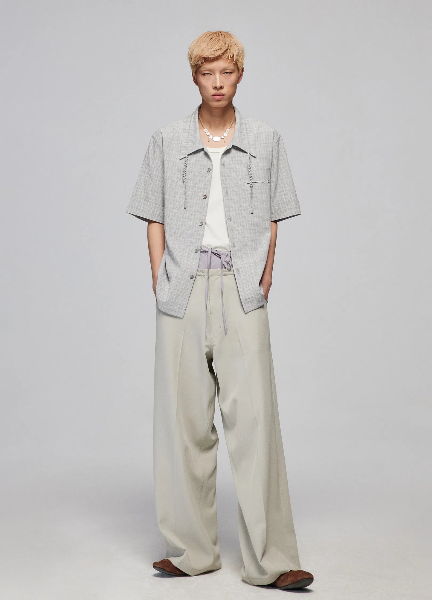 Light Splicing Wide Trousers