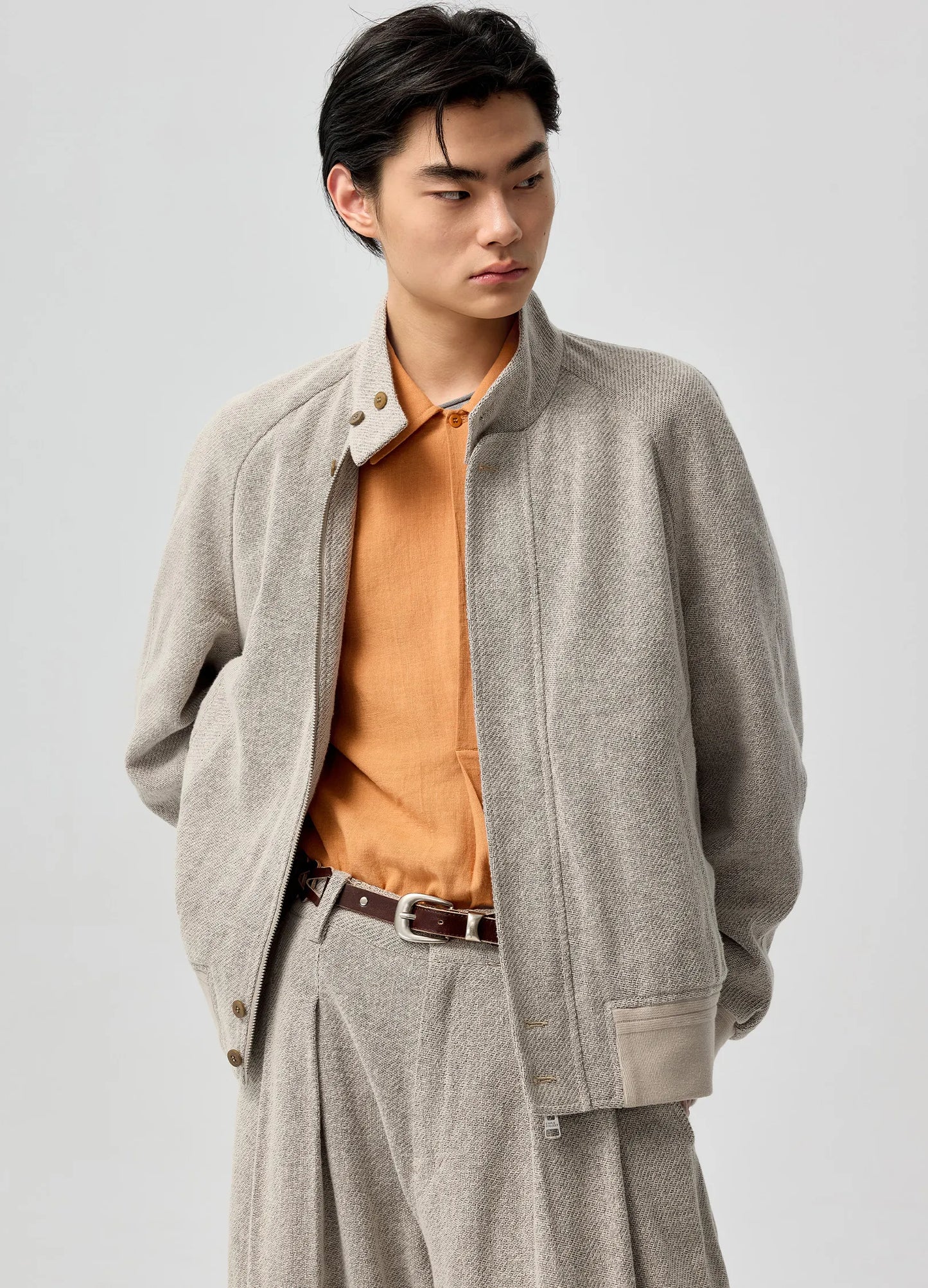 Linen Harrington Jacket