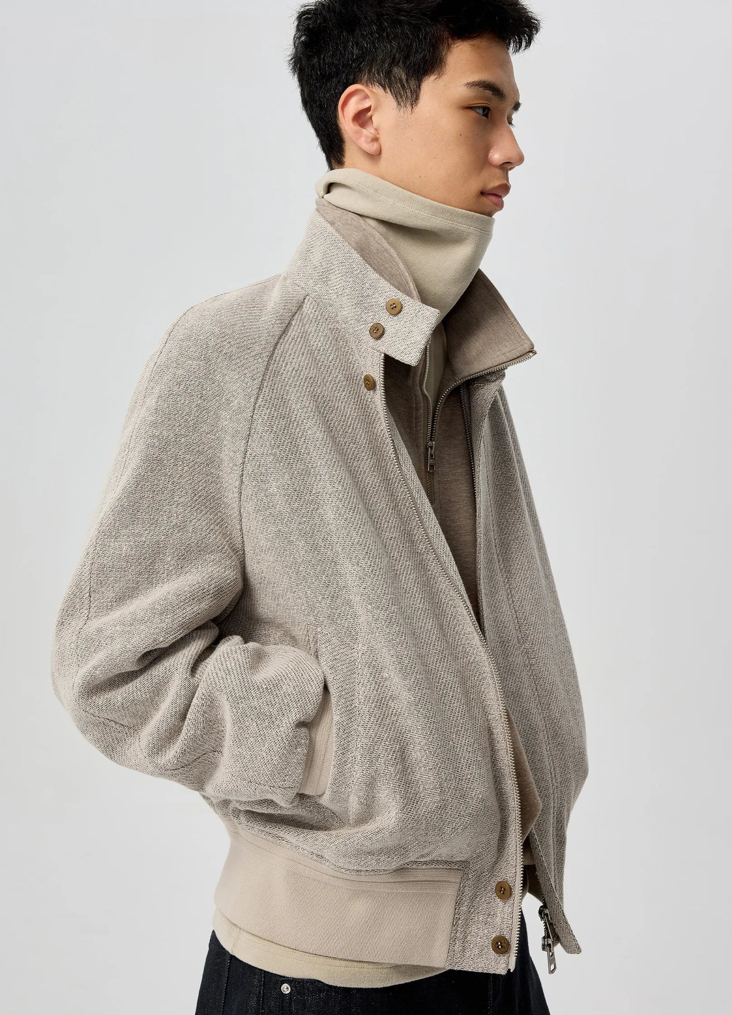 Linen Harrington Jacket