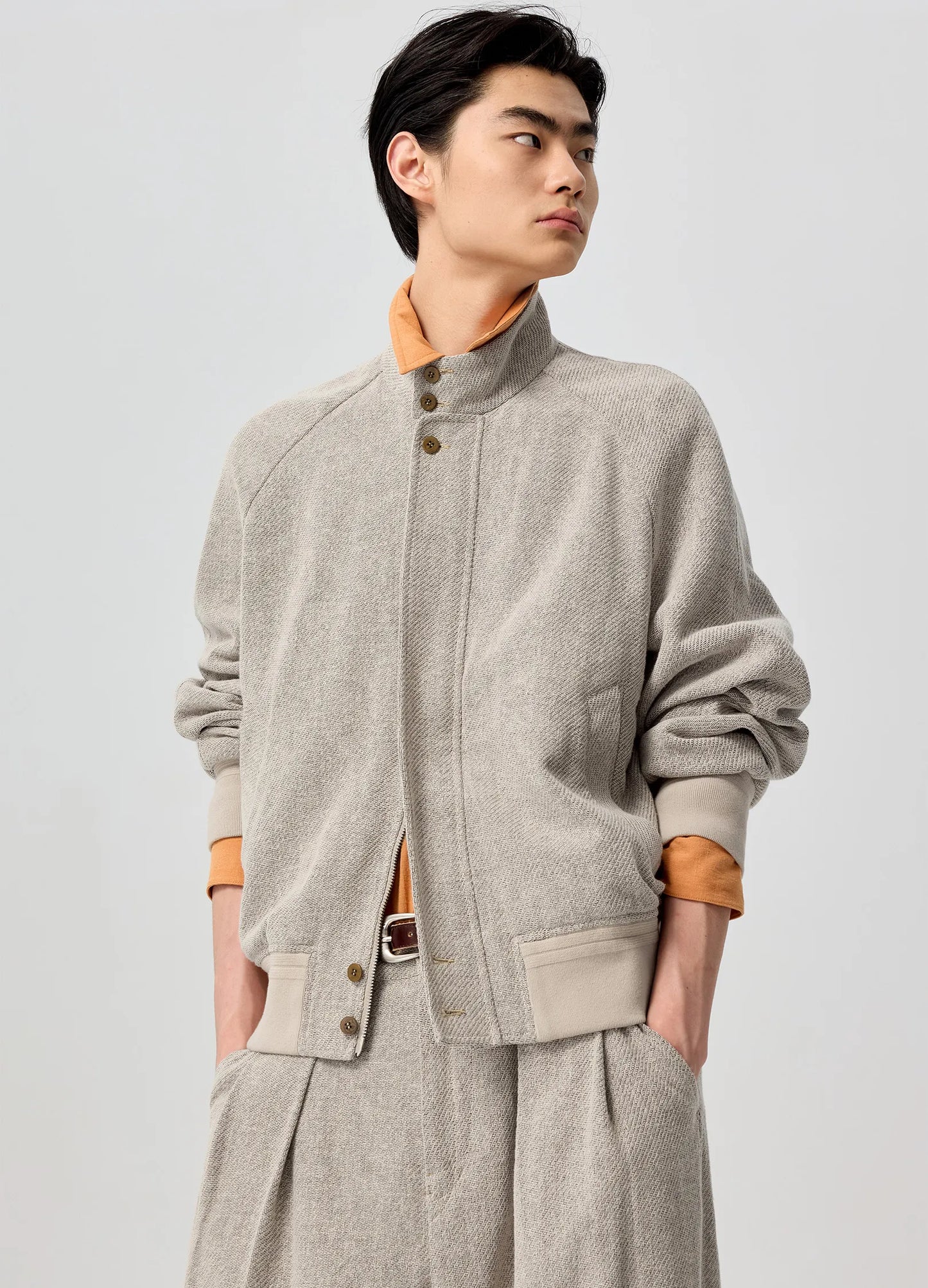 Linen Harrington Jacket