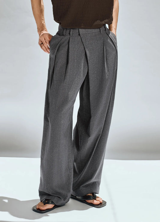 Linen Pleated Trousers