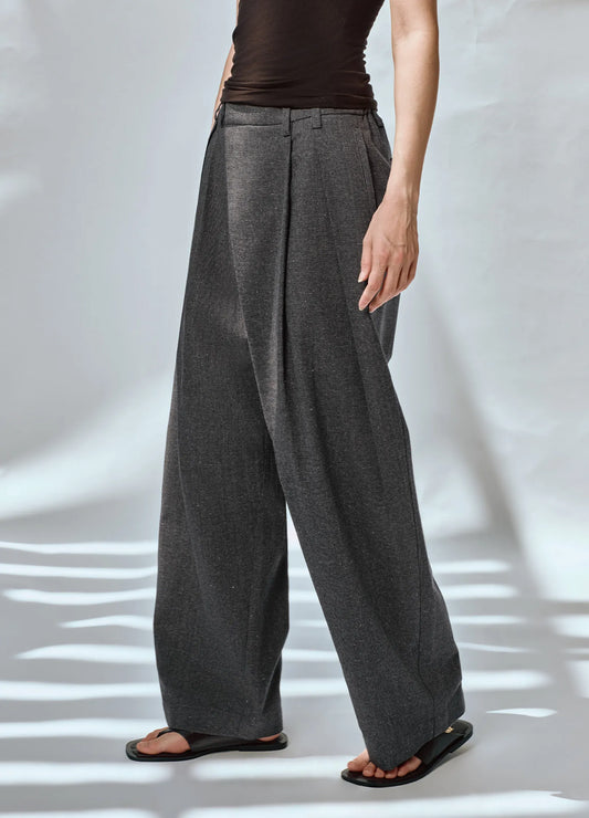 Linen Pleated Trousers