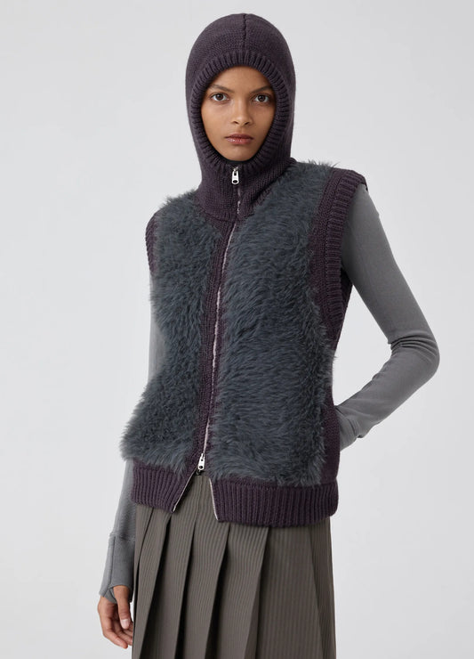 Mohair Zip Vest