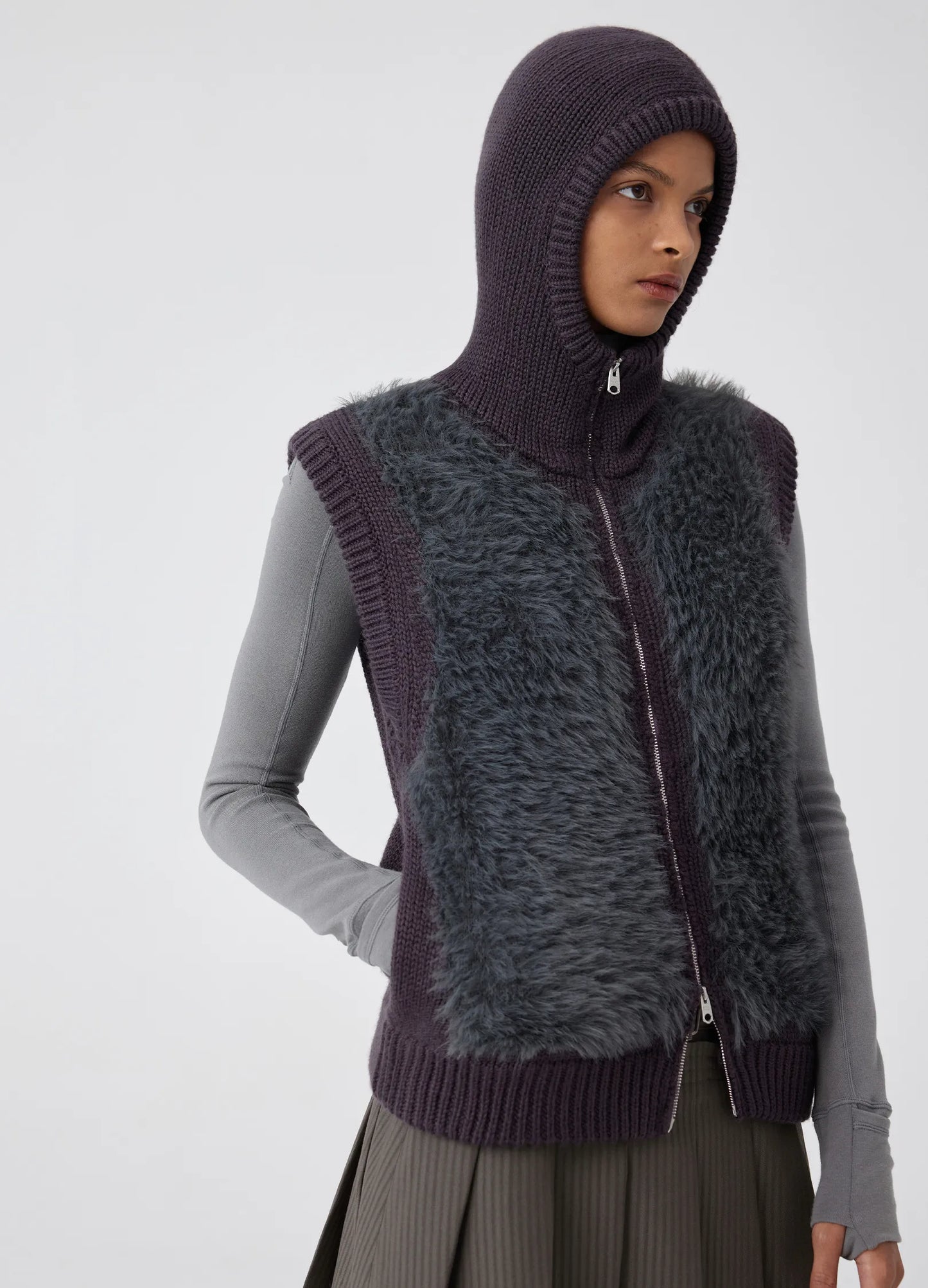 Mohair Zip Vest