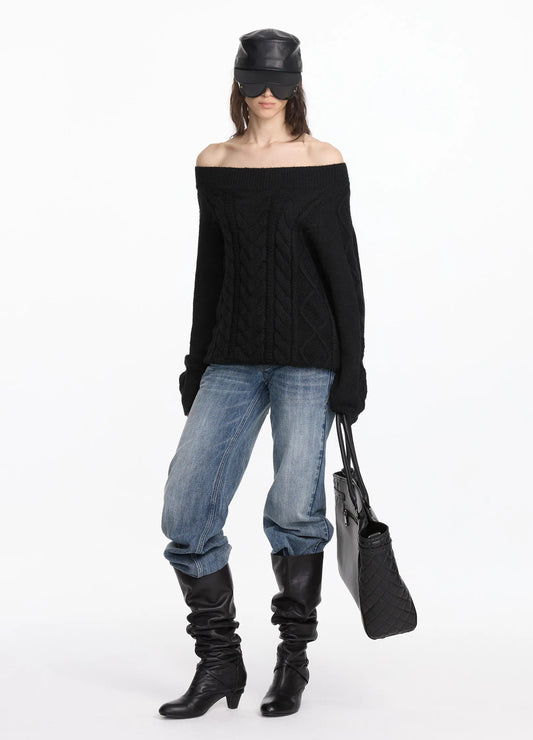 Off-Shoulder Knit