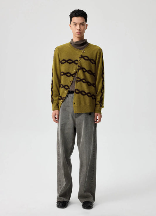 Offset Cable Cardigan