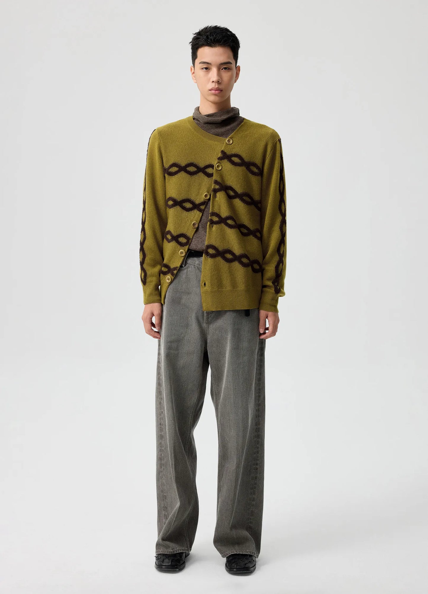 Offset Cable Cardigan
