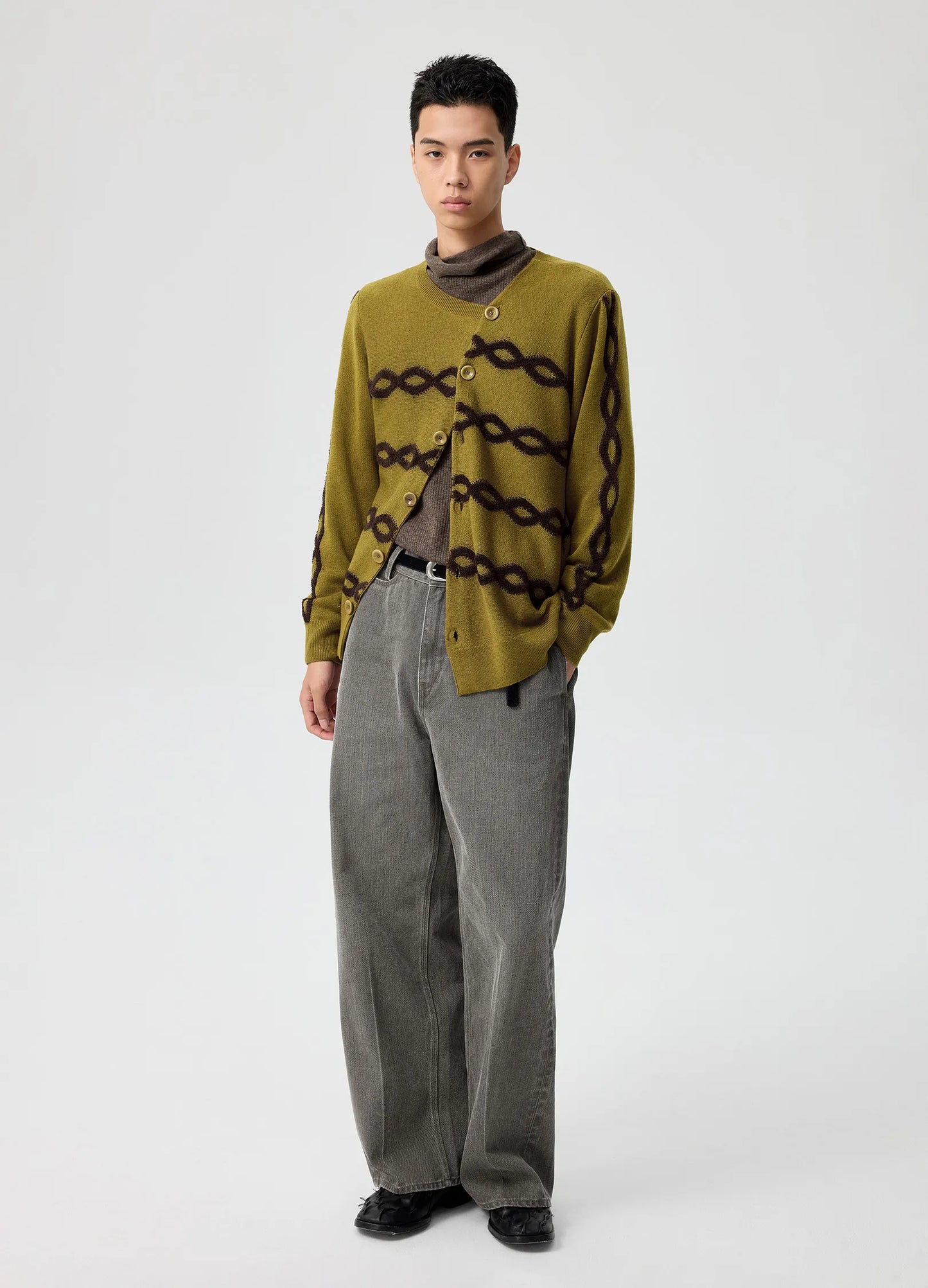 Offset Cable Cardigan