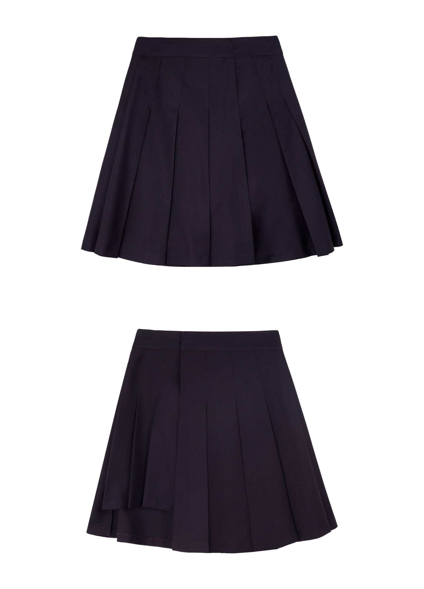 Pleated Slit Skirt