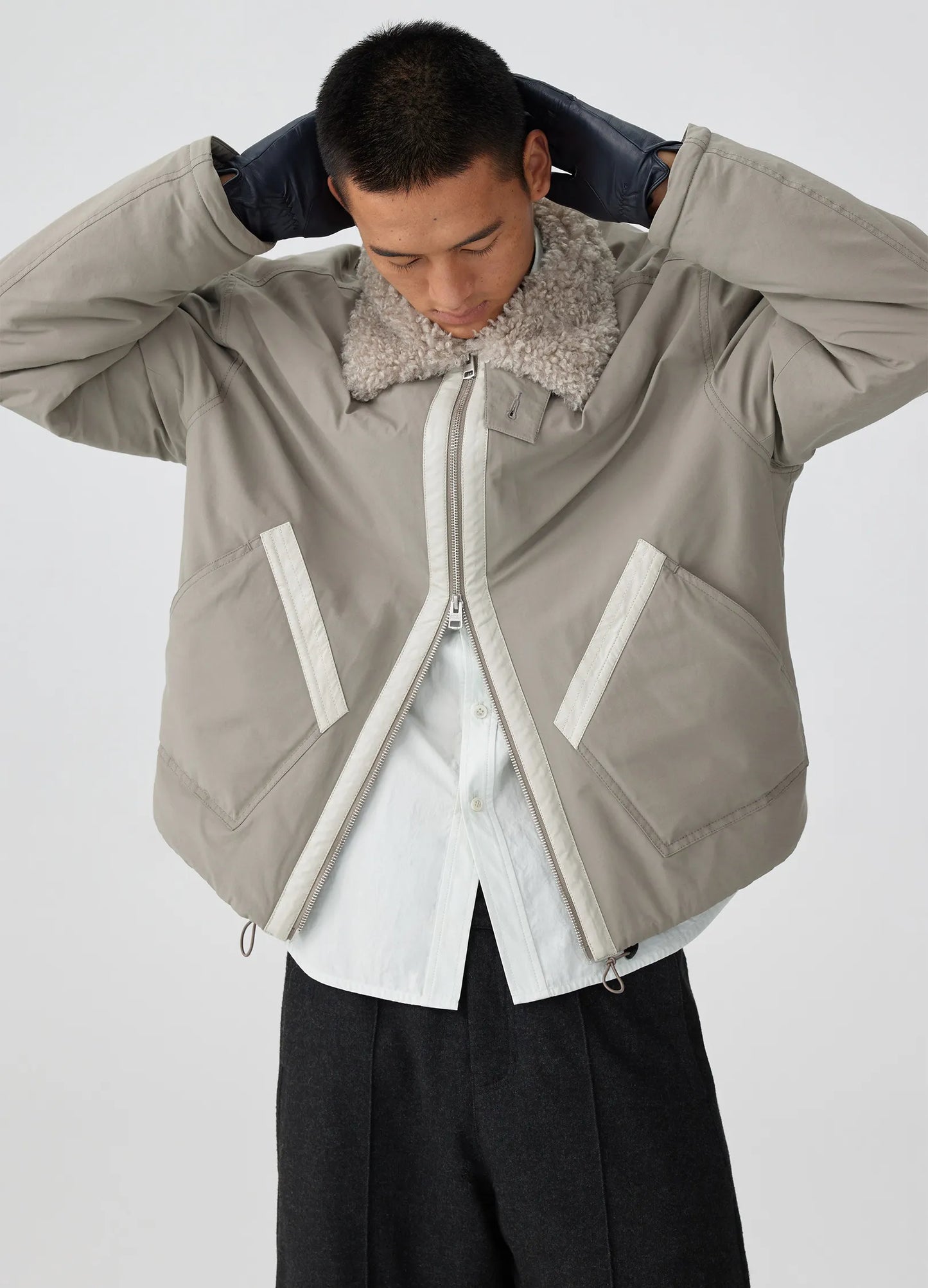 Patchwork Aviator Jacket