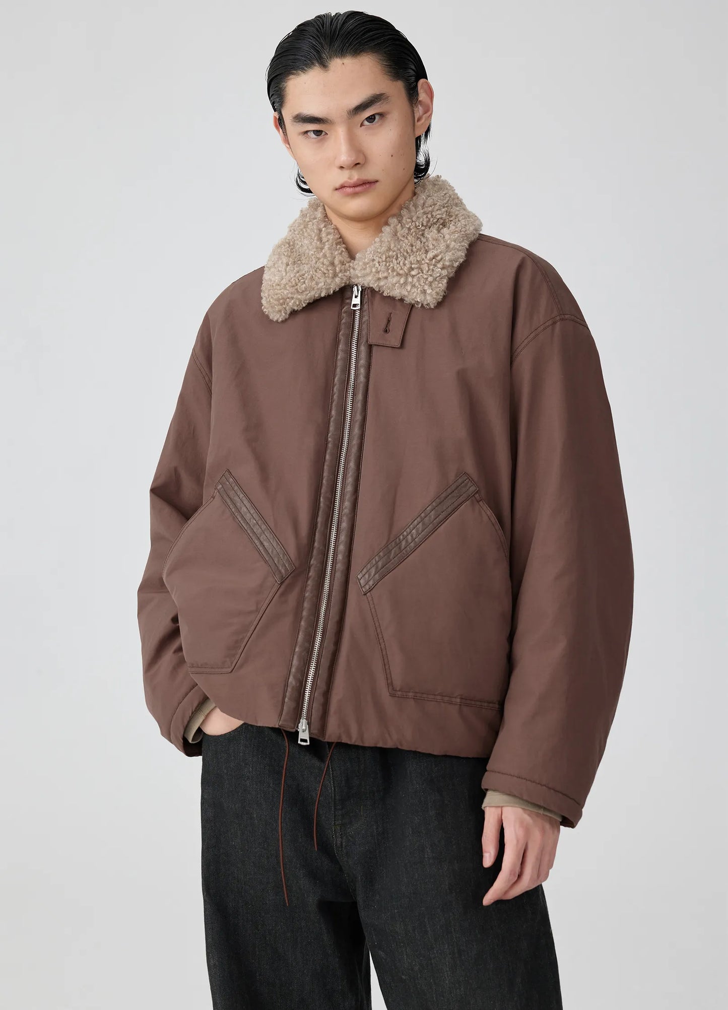 Patchwork Aviator Jacket