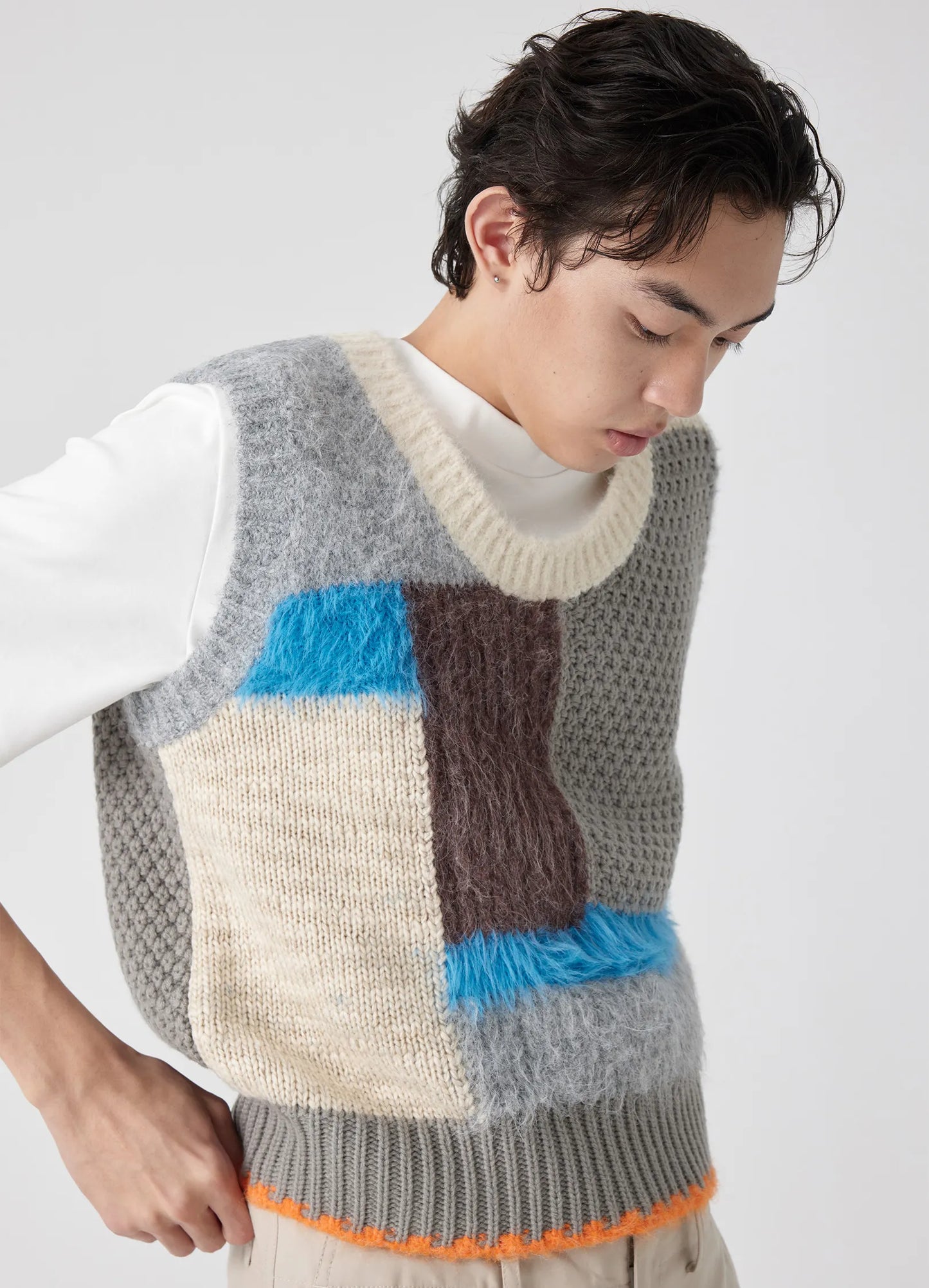 Patchwork Wool Vest