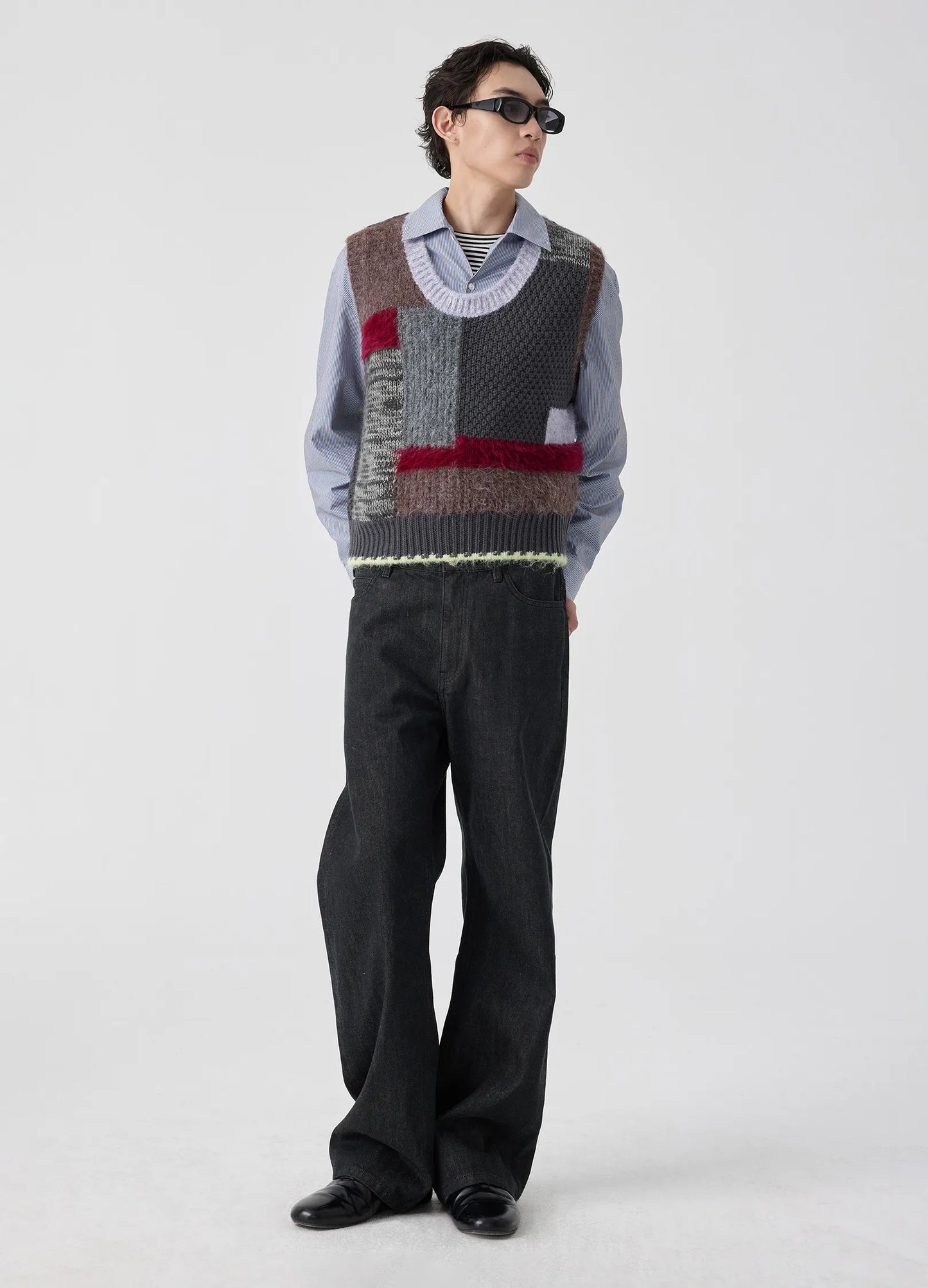 Patchwork Wool Vest