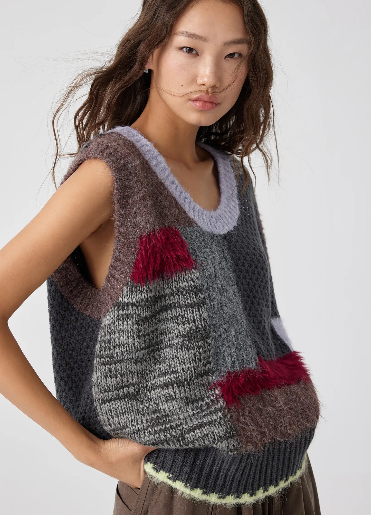 Patchwork Wool Vest