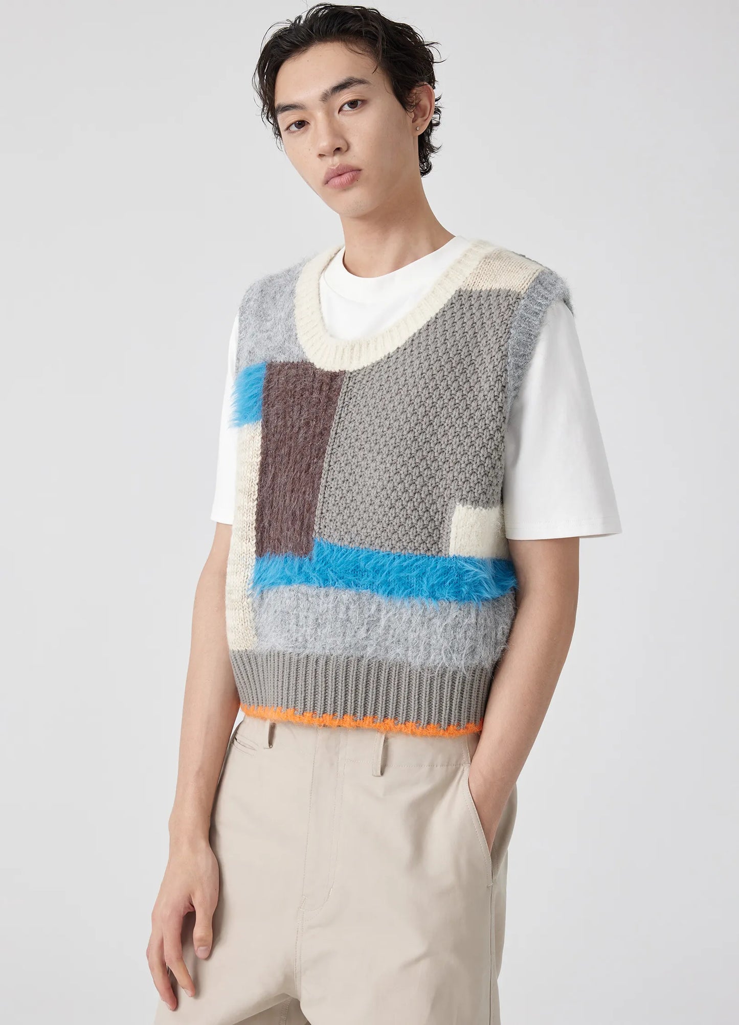 Patchwork Wool Vest