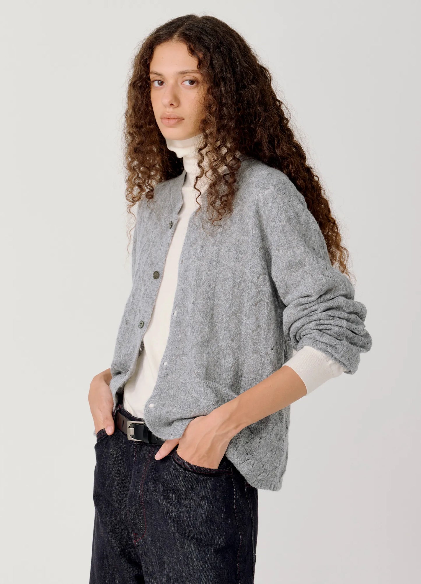 Pattern Wool Cardigan