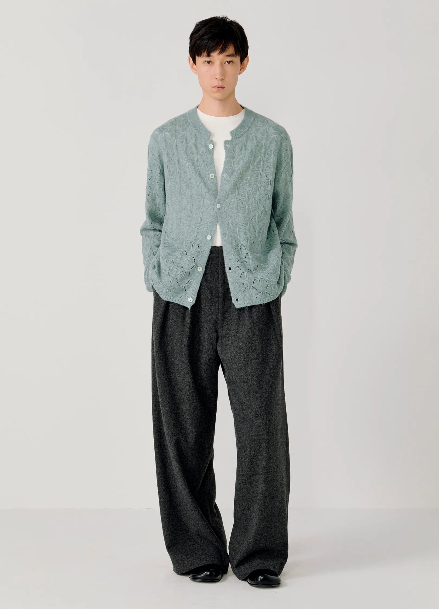 Pattern Wool Cardigan