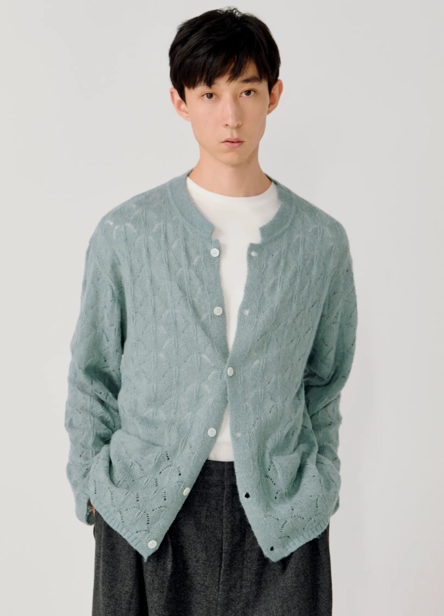 Pattern Wool Cardigan