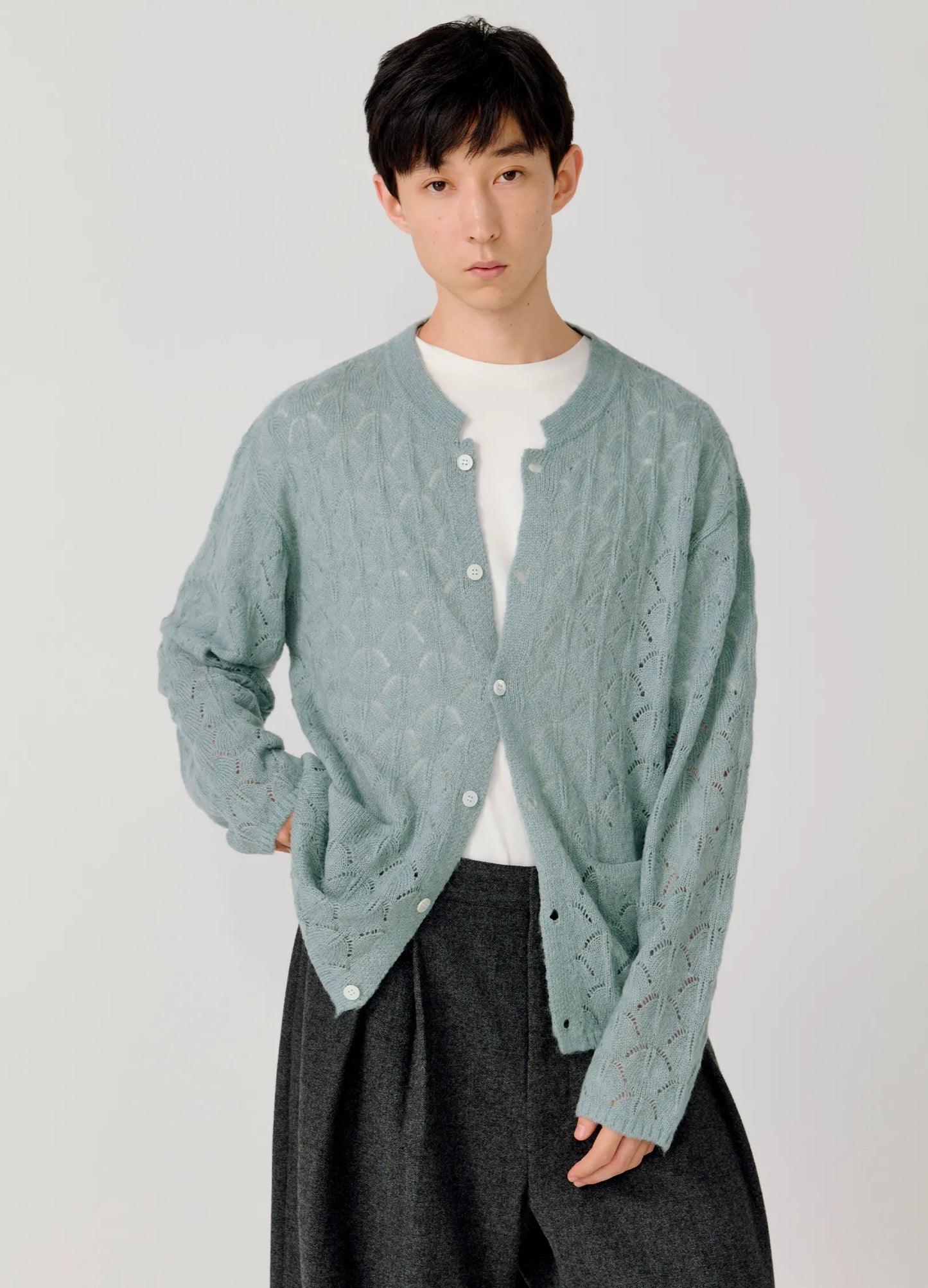 Pattern Wool Cardigan