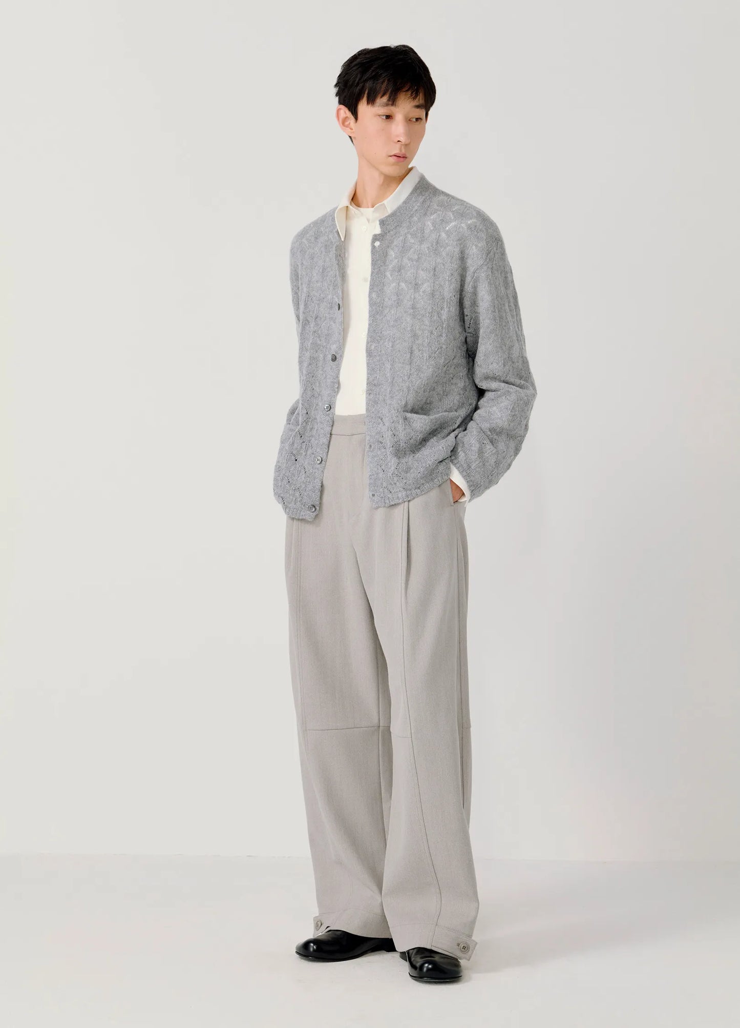 Pattern Wool Cardigan